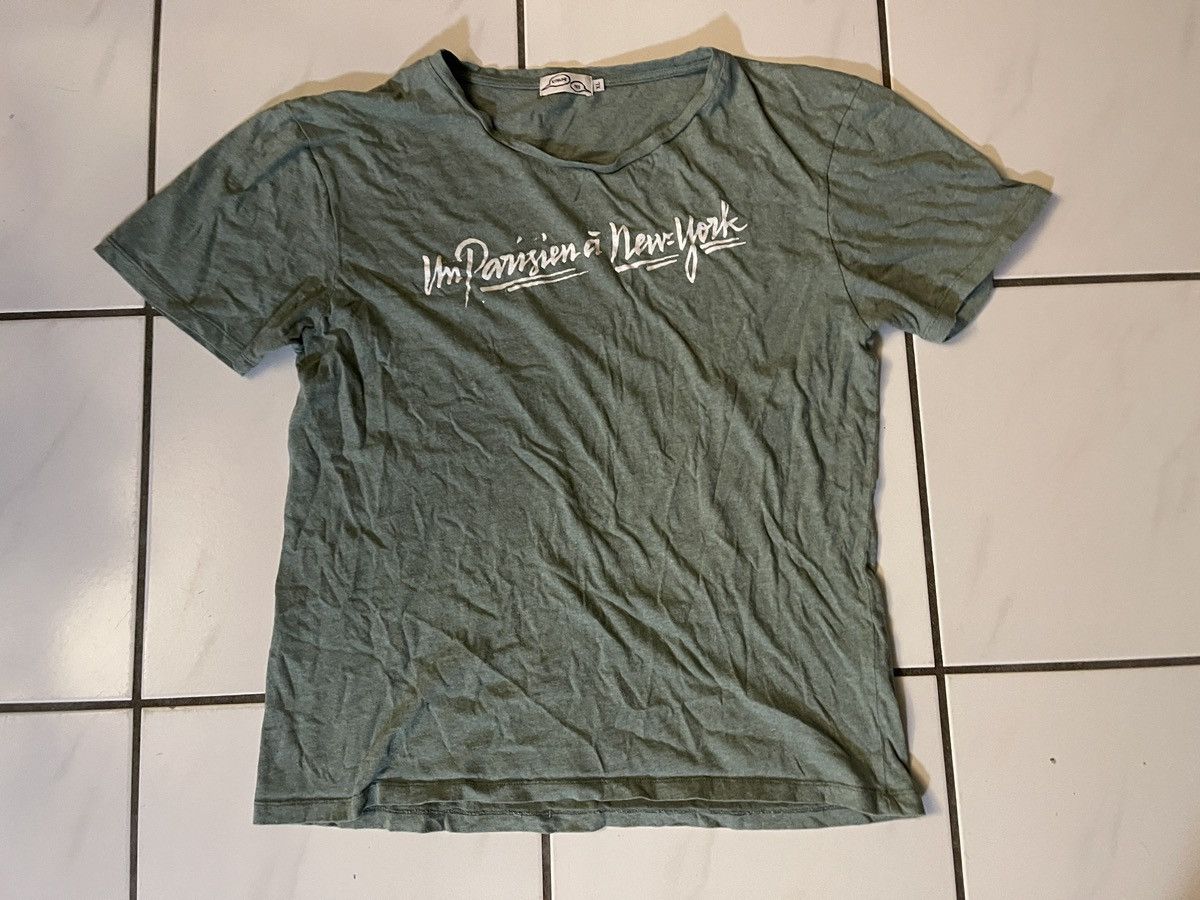Maison Kitsune Maison Kitsune T Shirt Womens Size Green Parisien New York Size XL / US 12-14 / IT 48-50 - 1 Thumbnail