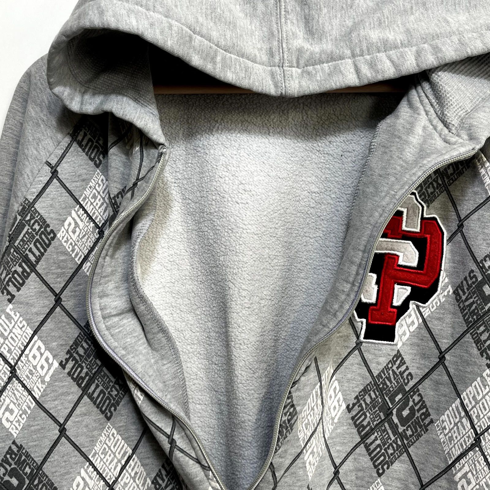 Southpole × Vintage Vintage Y2K South Pole Zip Up Hoodie XL Wire Fencing Print Size US 36 / EU 52 - 12 Thumbnail