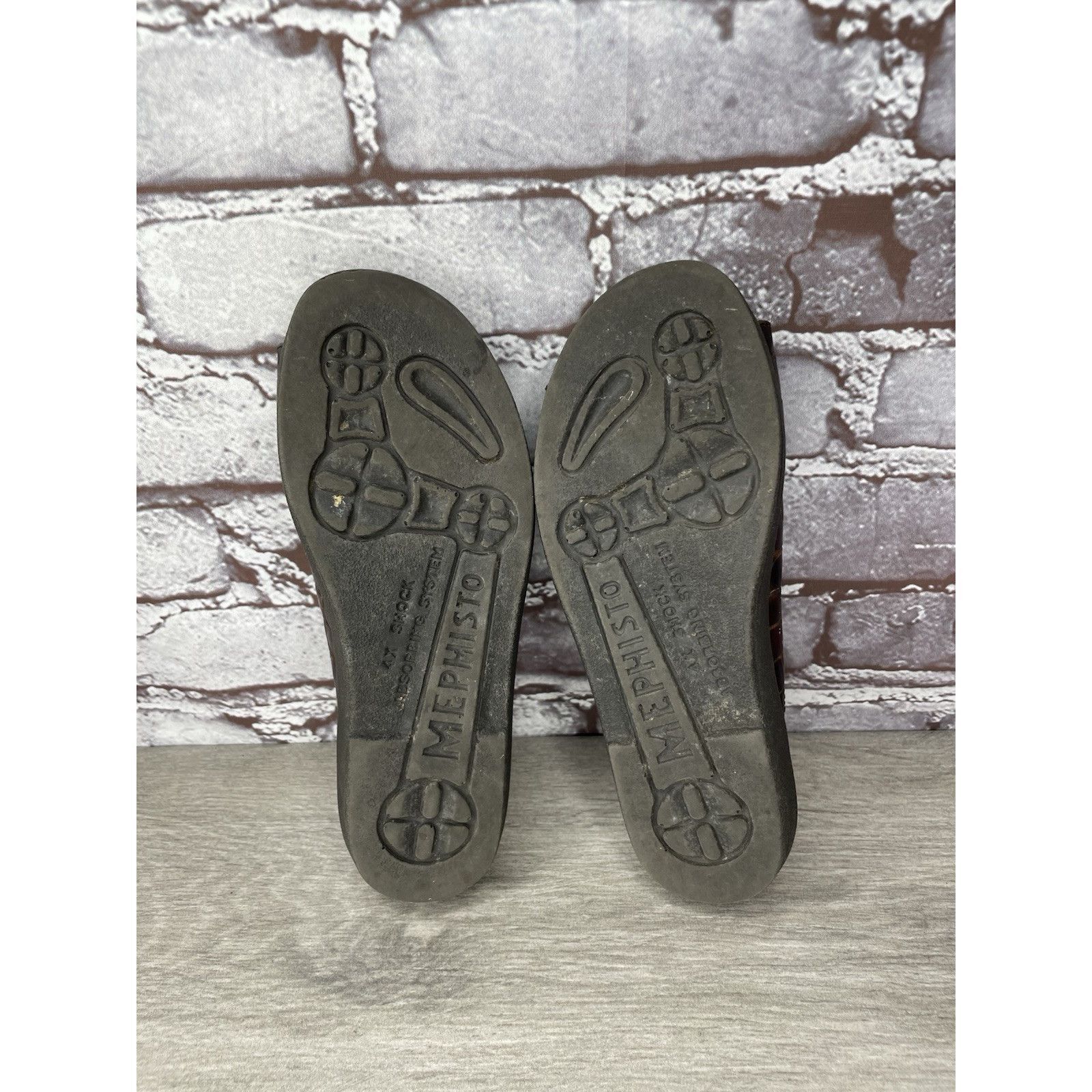 Mephisto Mephisto Brown Leather Croc Embossed Slip On Slides Sandals Size US 5 / IT 35 - 7 Thumbnail