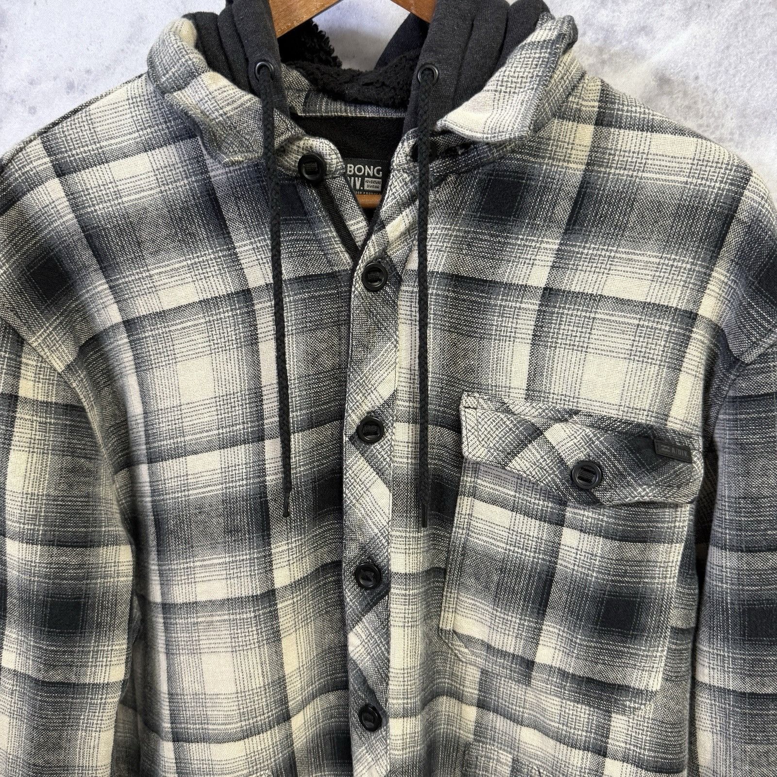 Billabong Billabong Plaid Button Up Sweatshirt Hoodie Flannel Mens L Size US L / EU 52-54 / 3 - 3 Thumbnail