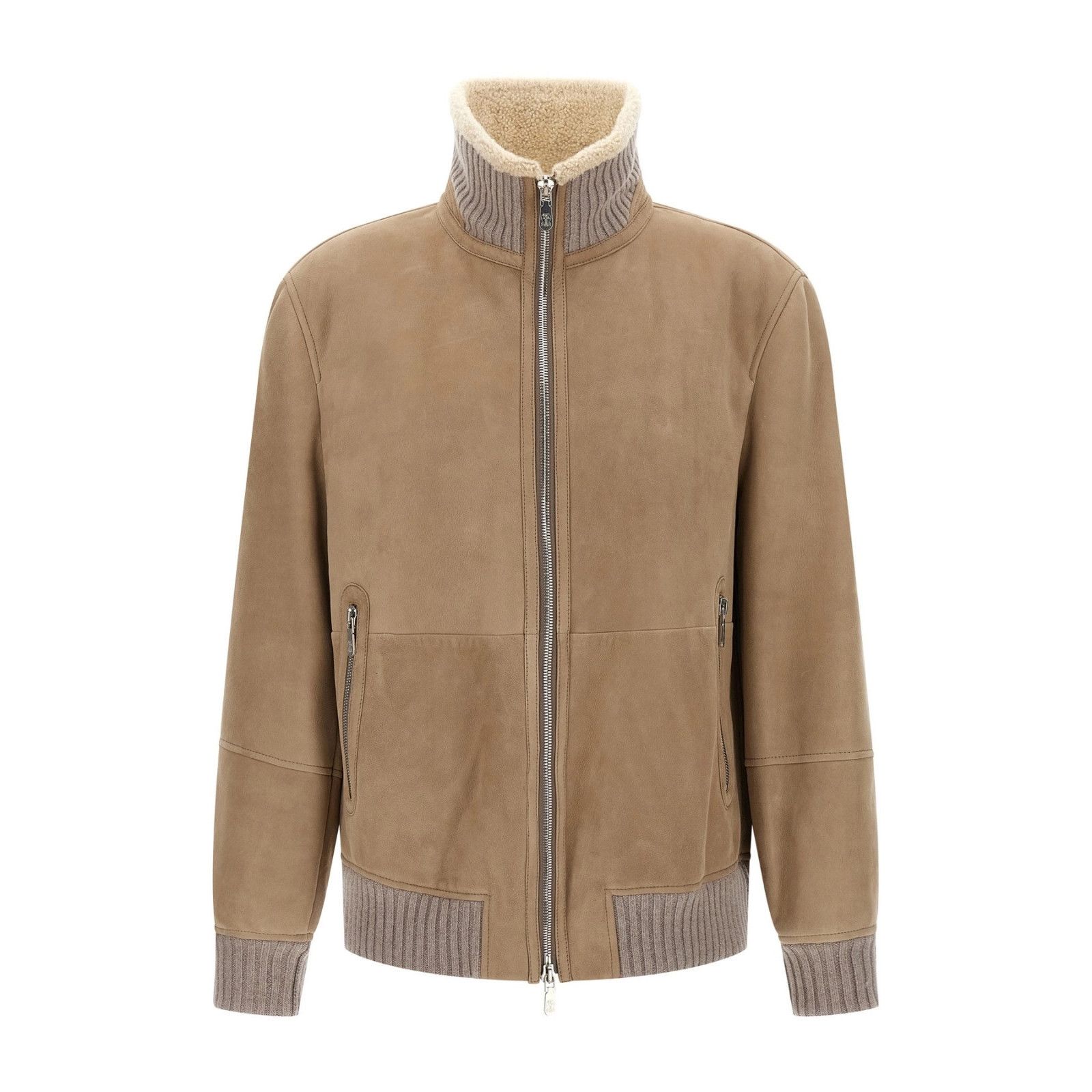 Brunello Cucinelli BRUNELLO CUCINELLI $11200 Hazelnut Suede Shearling Jacket Ne Size US XXL / EU 58 / 5 - 1 Thumbnail