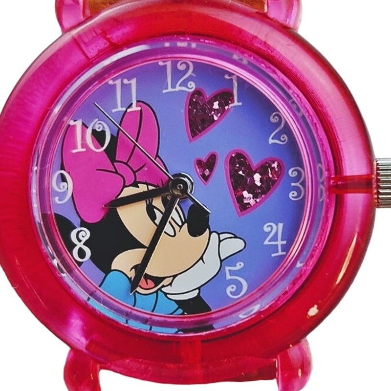 Disney Disney Minnie Mouse Red Plastic Watch with Hearts Size ONE SIZE - 1 Thumbnail