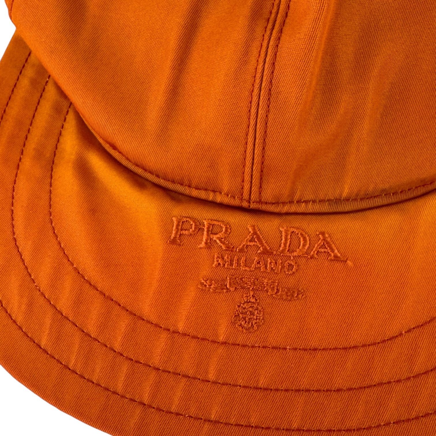 Prada Prada Orange Nylon Baseball Cap Size ONE SIZE - 12 Thumbnail