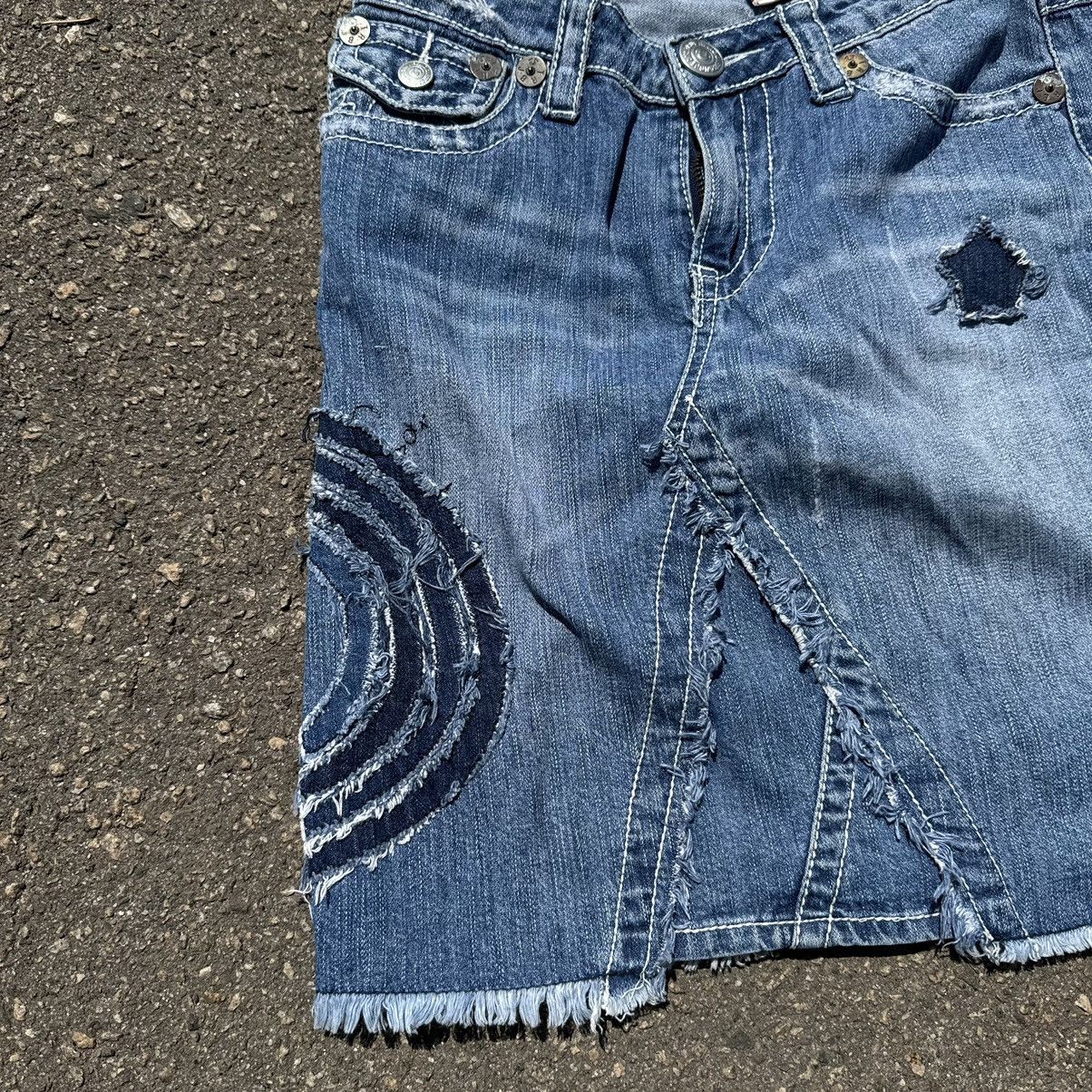 True Religion vintage 90s true religion distressed skirt jeans pants Size 28" / US 6 / IT 42 - 8 Thumbnail