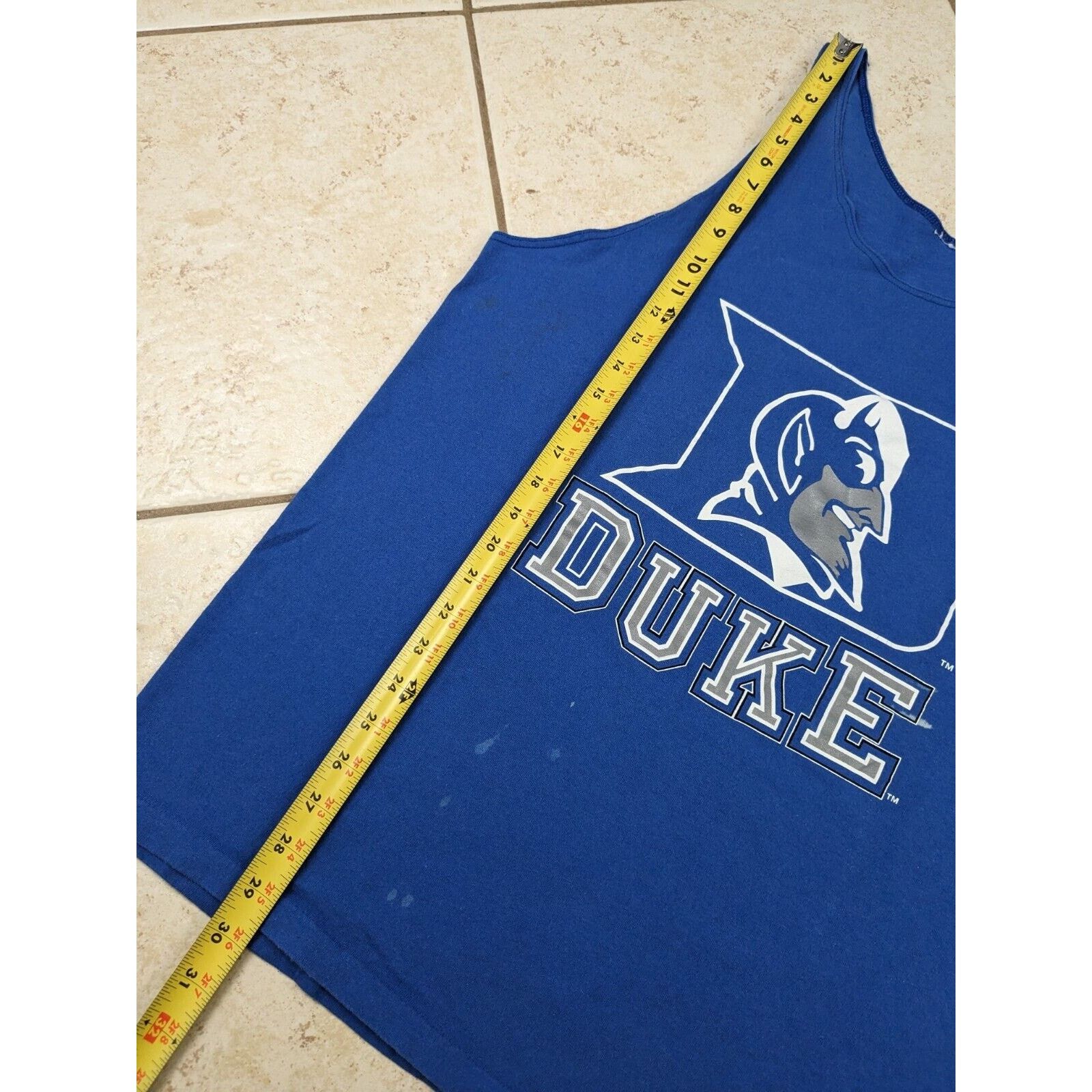 Hanes Vtg Duke Blue Devils Big Logo College Tank Top Shirt XXL 2XL Size US XXL / EU 58 / 5 - 7 Thumbnail