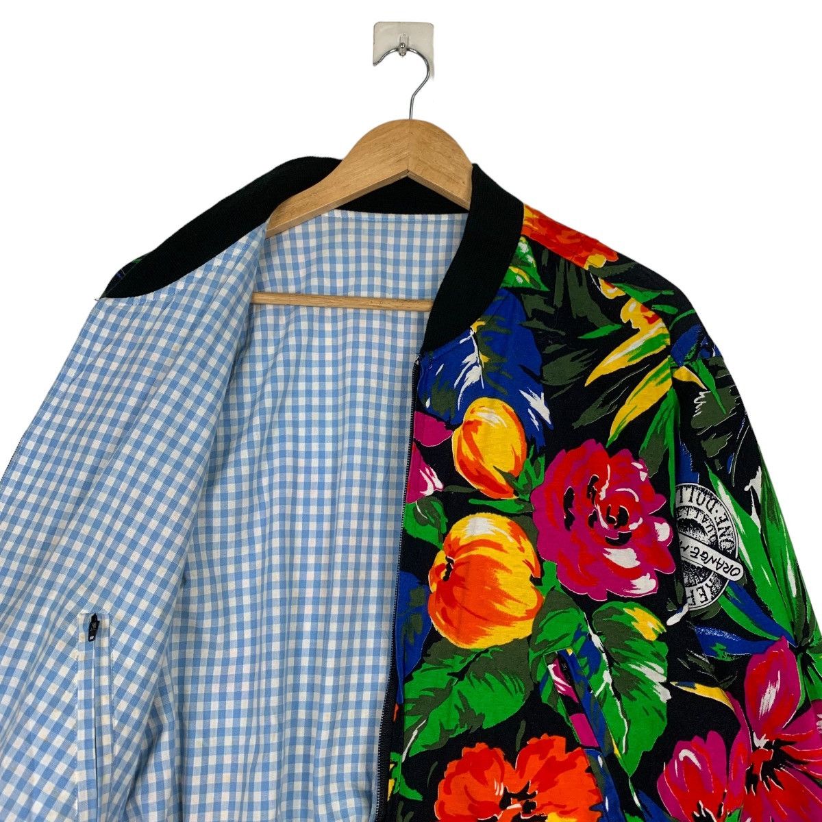 Vintage WORKS CLUB LOUNGE Florals Reversible Bomber Jacket #1137-C52 Size US S / EU 44-46 / 1 - 16 Thumbnail