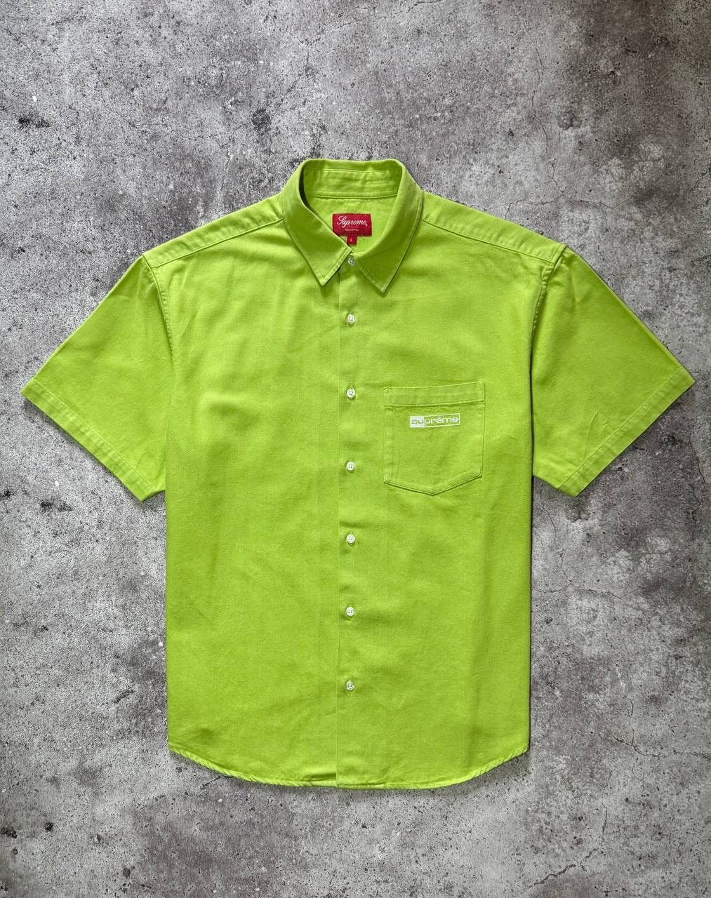 Supreme Supreme Green Short Sleeves Shirt Button up Embroidered Logo Size US L / EU 52-54 / 3 - 1 Thumbnail