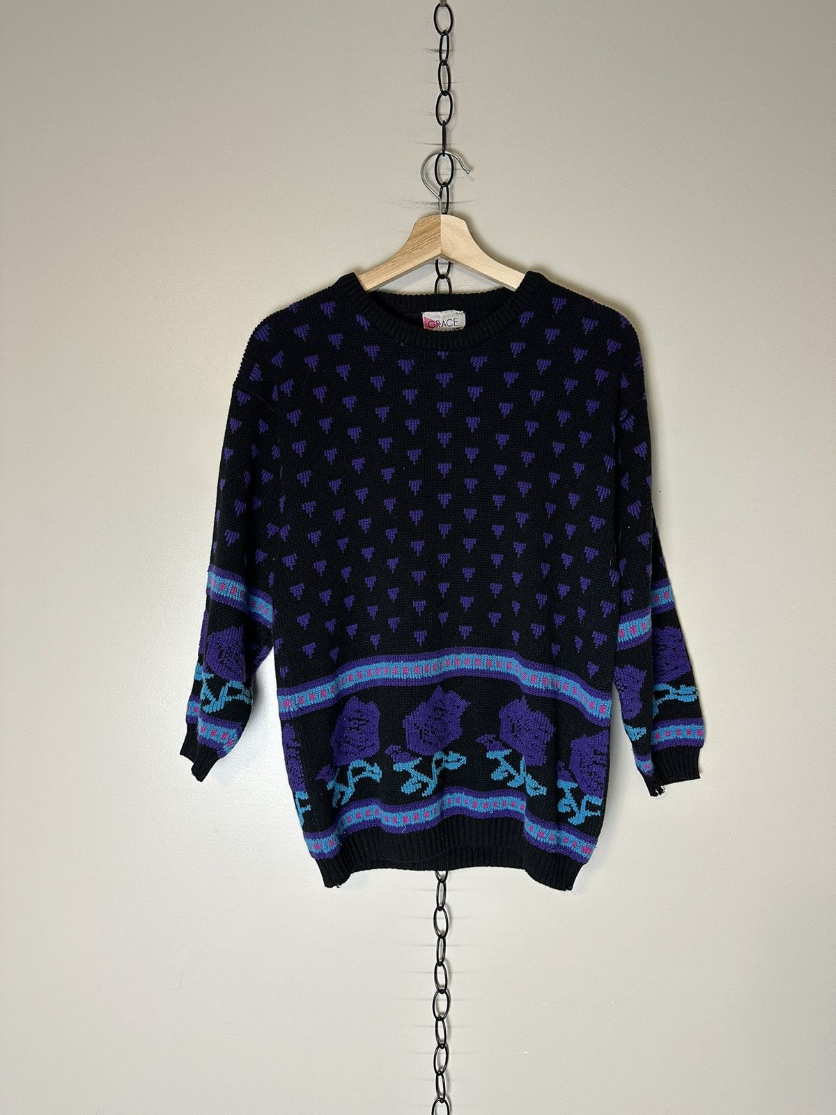 Vintage Vintage Floral Wrap Around Sweater Medium Size M / US 6-8 / IT 42-44 - 1 Thumbnail
