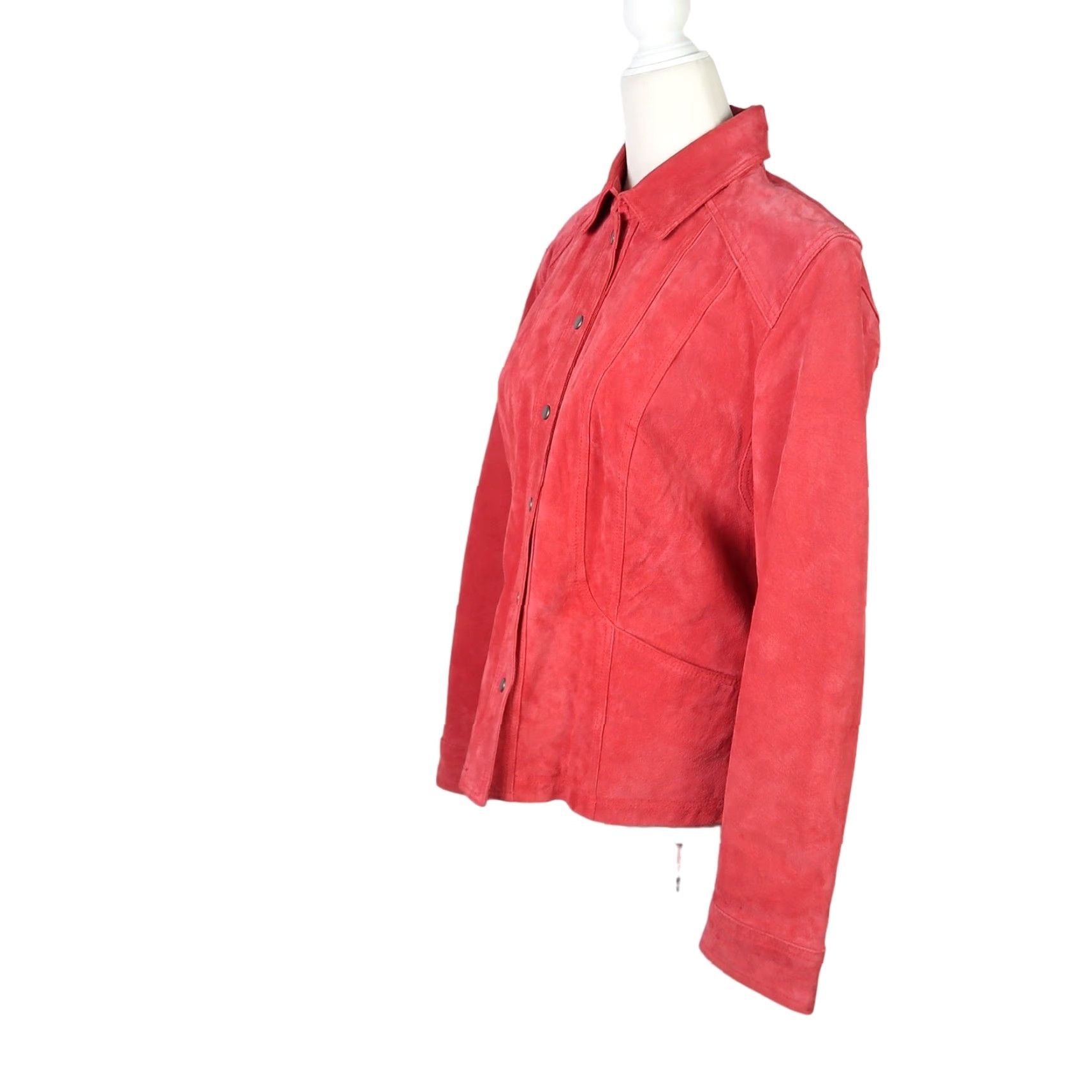 Coldwater Creek VINTAGE? Coldwater Creek red suede leather snap front jacket M Women Regular Size M Red Snap Front Jacket Leather Suede Fall Spring Casual Womens Size M / US 6-8 / IT 42-44 - 3 Thumbnail