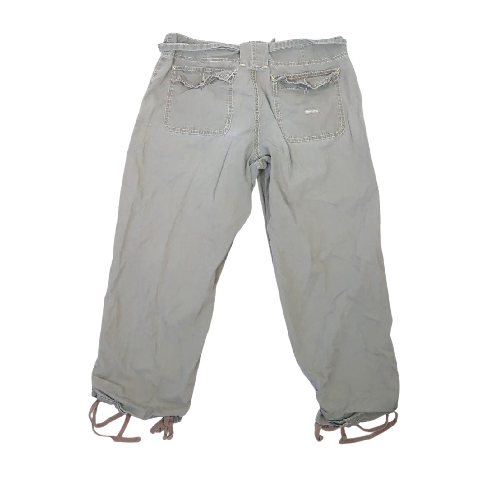 Vintage VINTAGE Unionbay 90s Cargo Capri Crop Pants Women Regular Size 3 Taupe Brown Low Rise Bohemian Straight Leg Casual 21 in Inseam Mens? Size 26" / US 2 / IT 38 - 3 Thumbnail