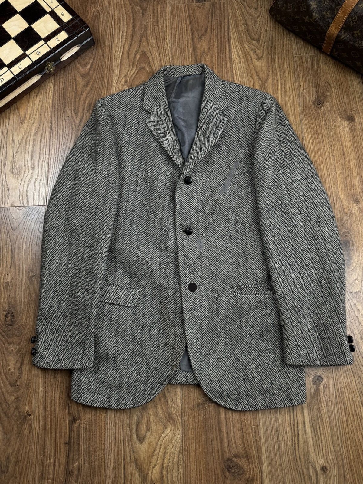 Harris Tweed Vintage wool blazer Harris Tweed original luxury item Size 40R - 1 Thumbnail