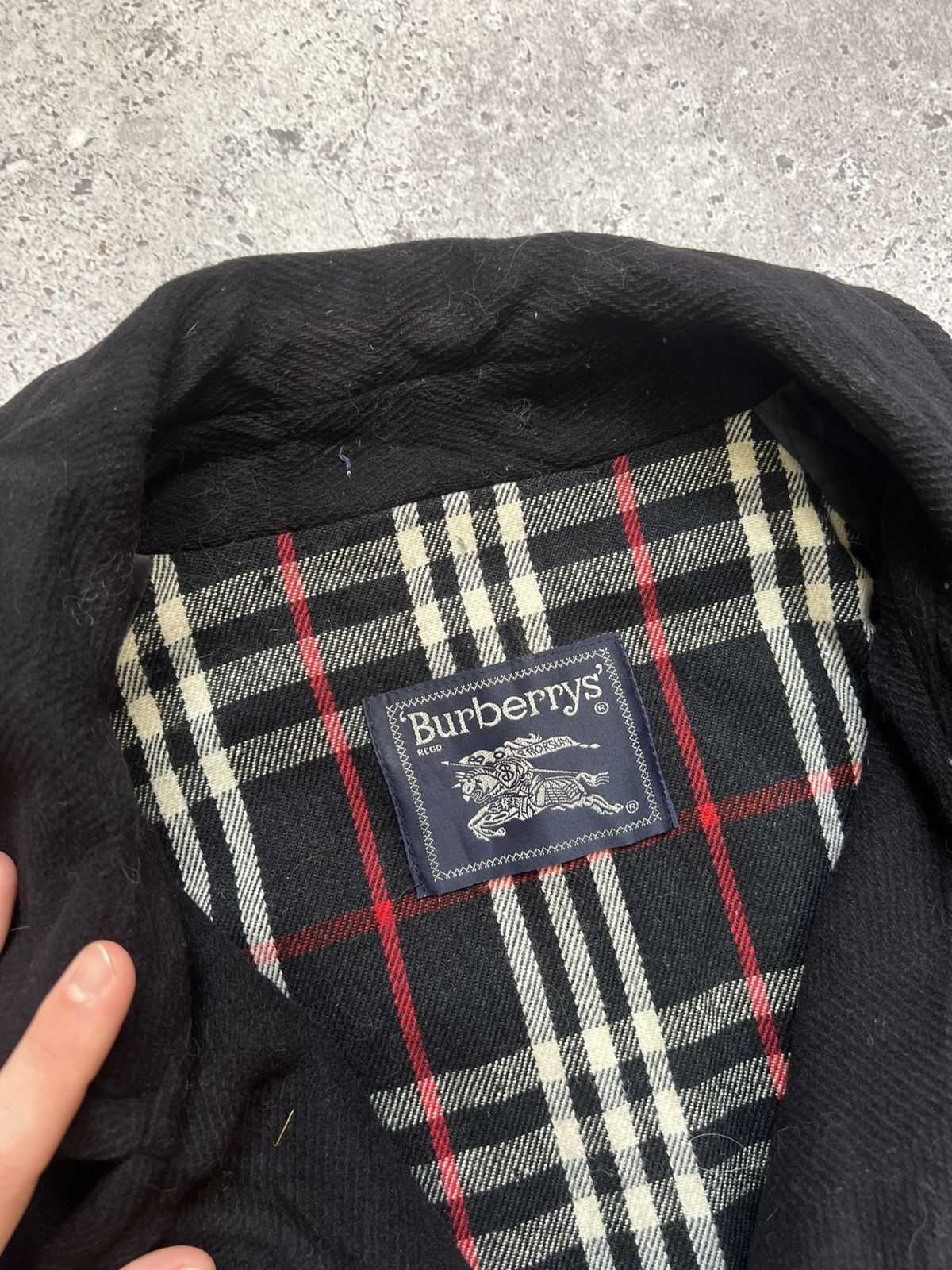 Burberry Vintage Burberry Wool Coat Jacket Navy Blue Men's Size US L / EU 52-54 / 3 - 12 Thumbnail