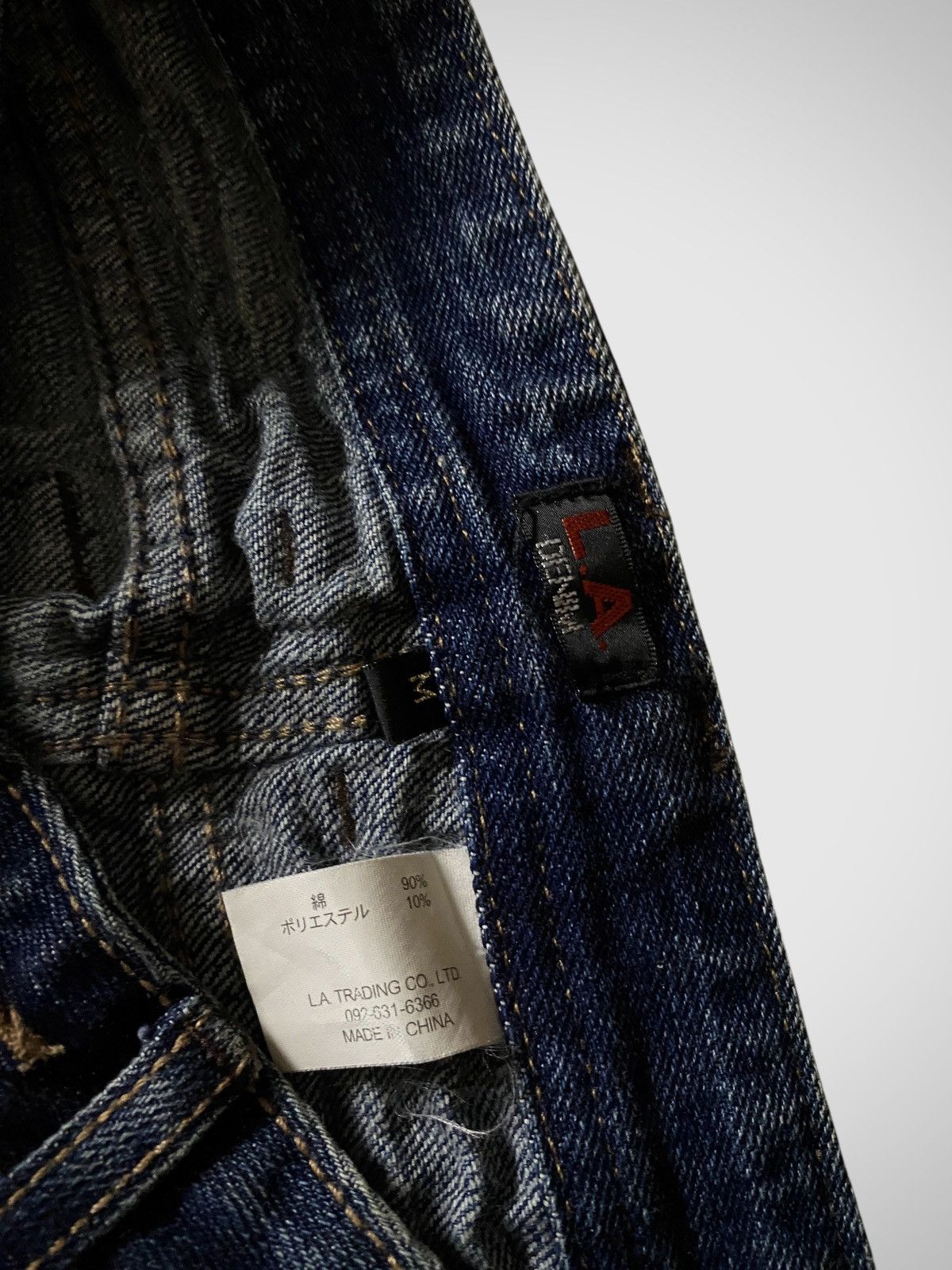 If Six Was Nine 2000's L.A Seawash Waxed Flared Jeans Size US 27 - 8 Thumbnail