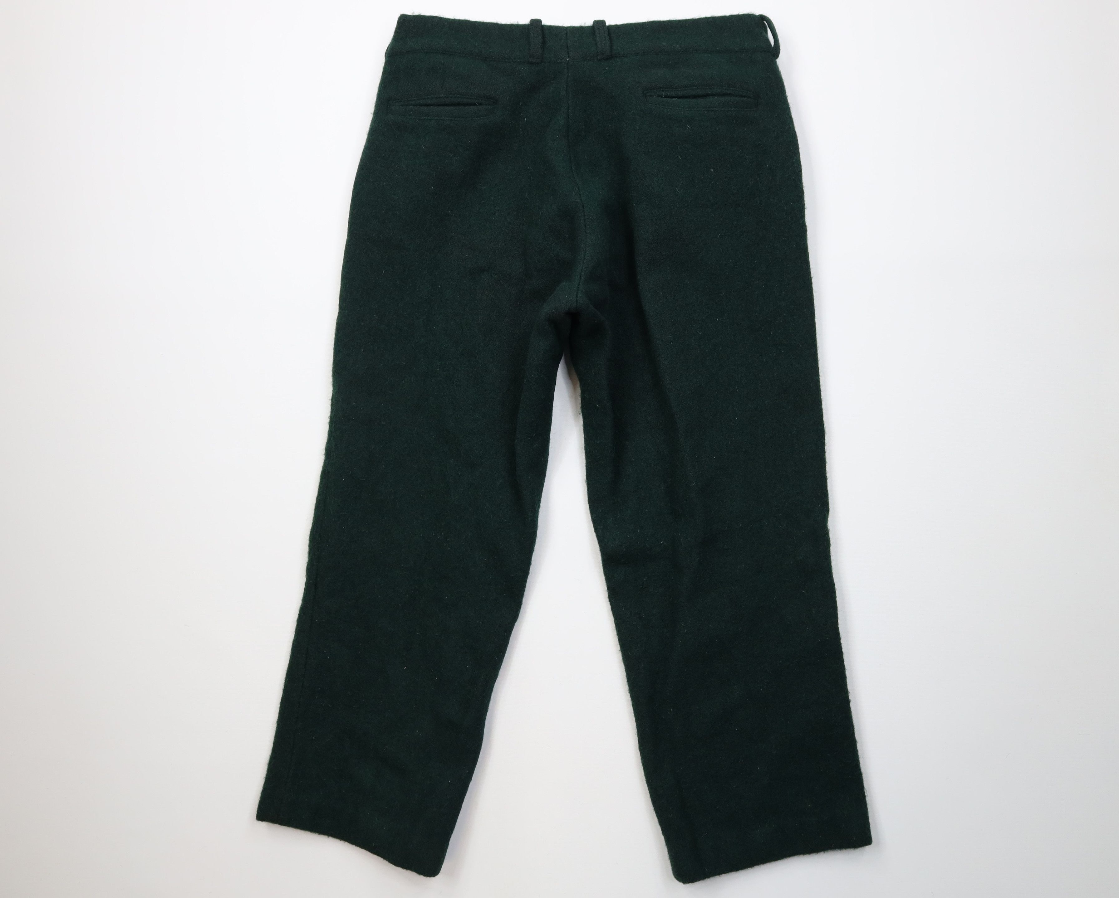 Vintage Vintage 70s Streetwear Wool Wide Leg Pants Green USA Size US 34 / EU 50 - 10 Thumbnail