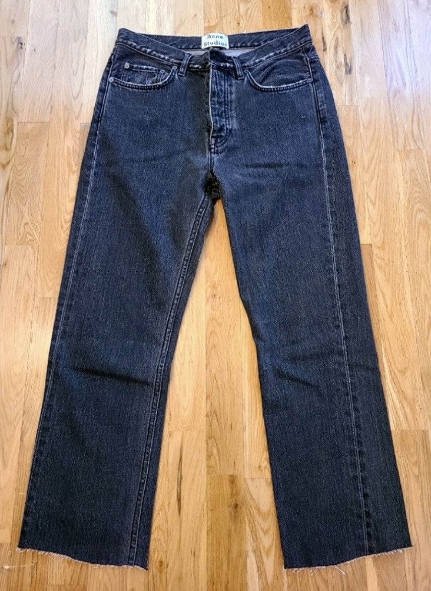 Acne Studios Acne Studios Van Denim Black Straight Leg Jeans Size US 29 - 1 Thumbnail