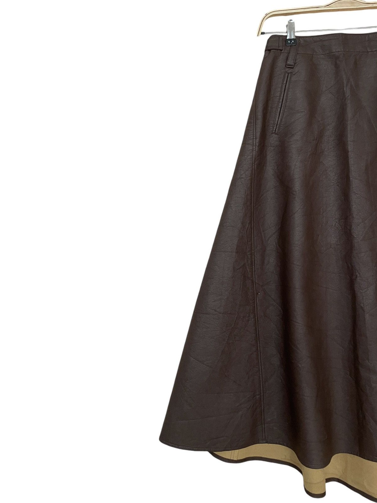 Vintage Vintage Brand Jean Paul Gaultier Leather Skirt 1990s Size 40" / US 18 - 7 Thumbnail
