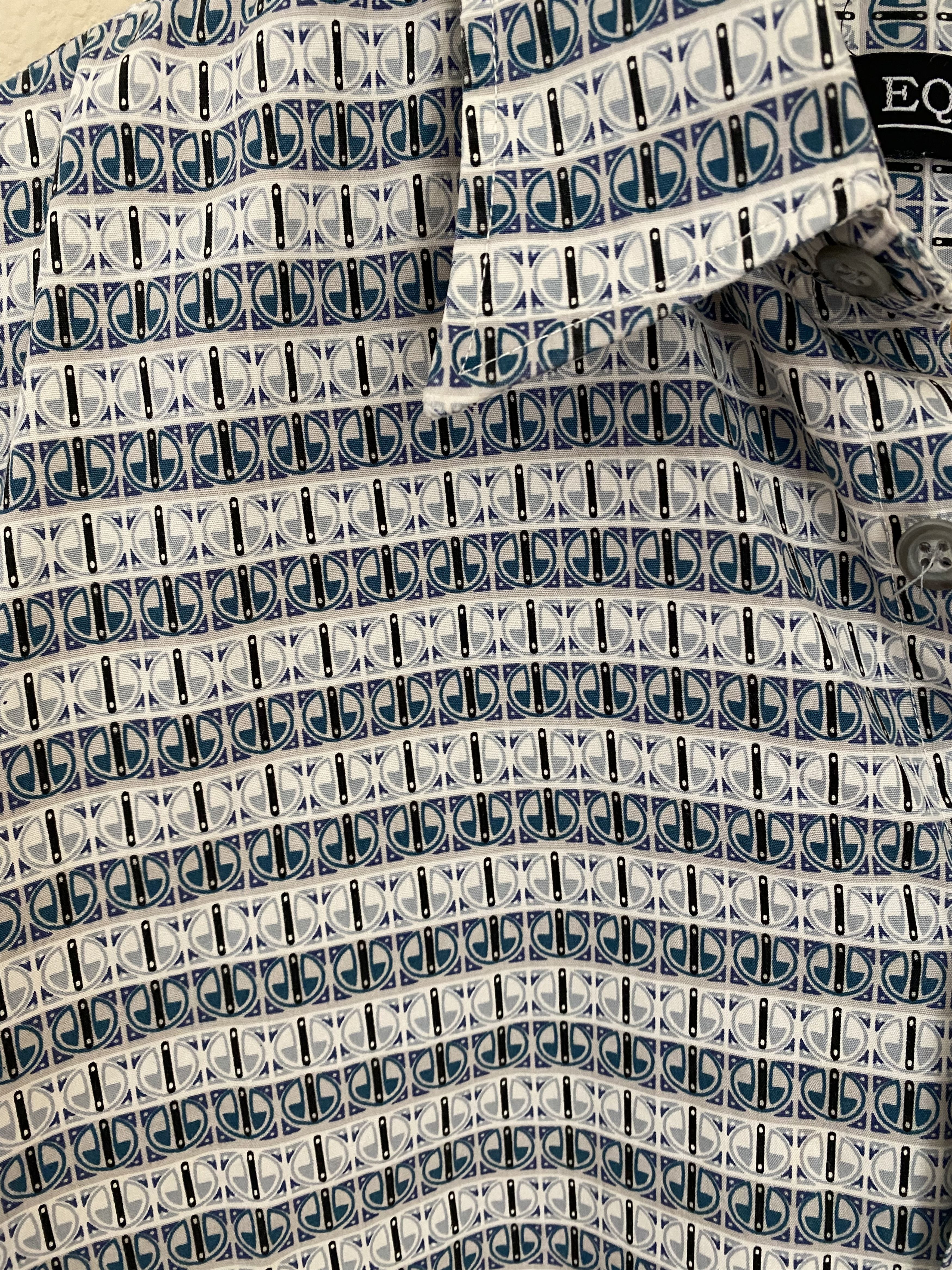 Equipment Equipment Teal Circle Patterned Button Up Shirt Size US L / EU 52-54 / 3 - 2 Thumbnail