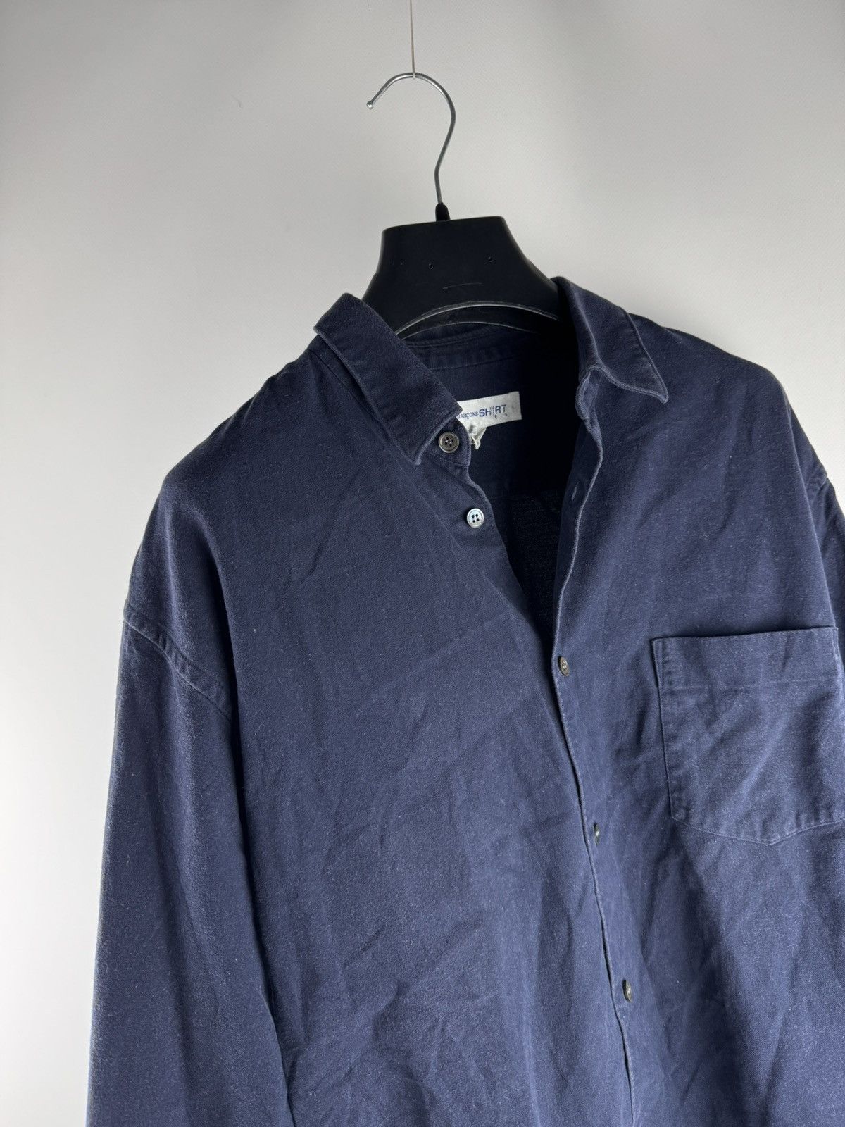 Comme des Garcons Comme des Garçons SHIRT Button Up Shirt Navy Blue France 🇫🇷 Size US M / EU 48-50 / 2 - 2 Thumbnail