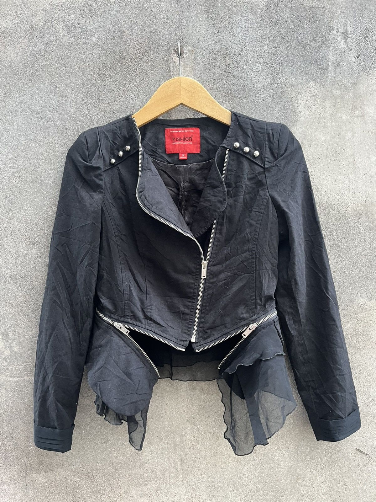 Comme des Garcons × Toga × Yohji Yamamoto KISSBON Jaket Ruffle Avant-Garde Jepang – Inspired by Yohji Size US M / EU 48-50 / 2 - 11 Thumbnail