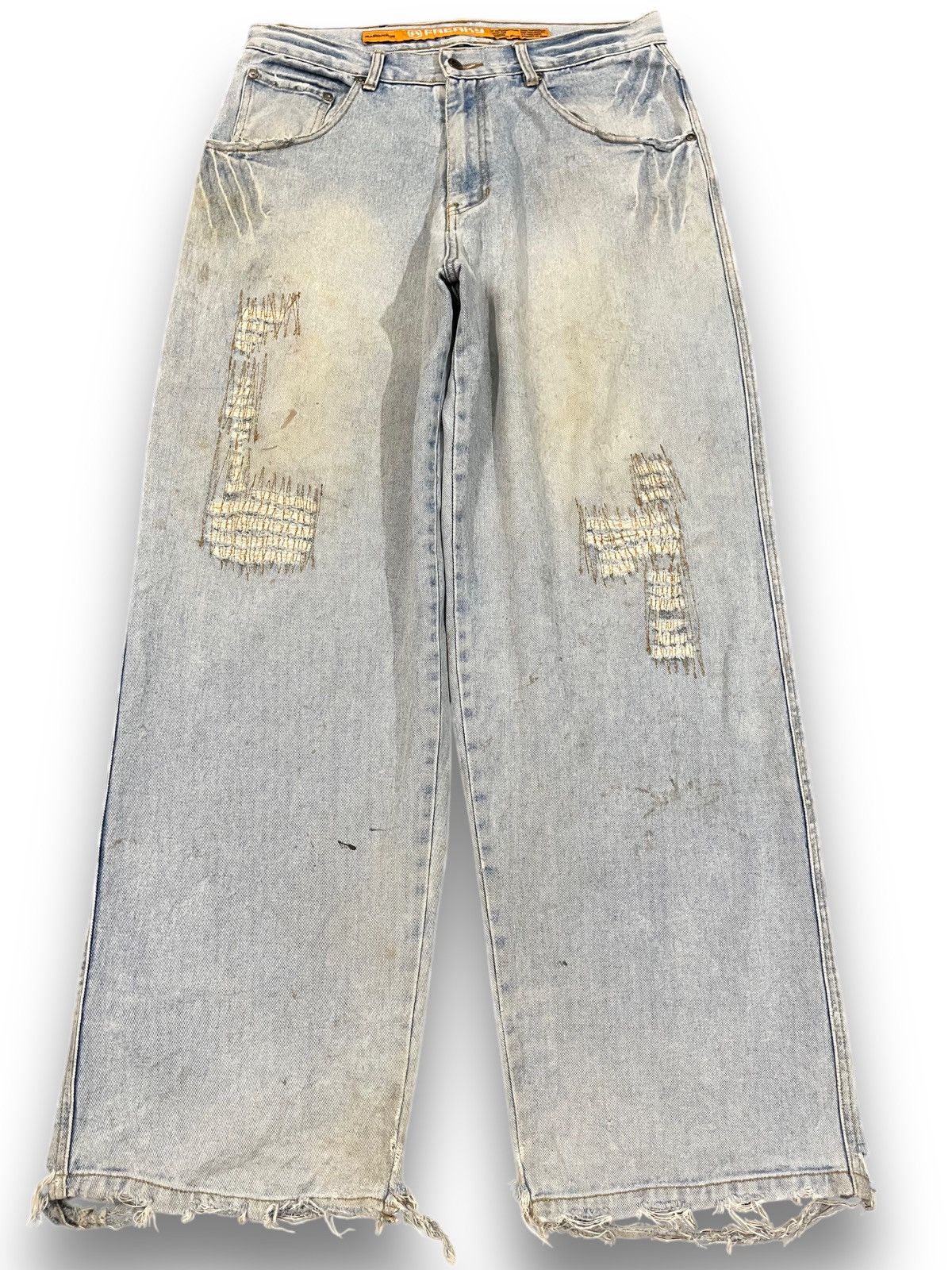 Massive Vintage MassiveBob Freaky Baggy Distressed Denim Size US 34 / EU 50 - 2 Thumbnail