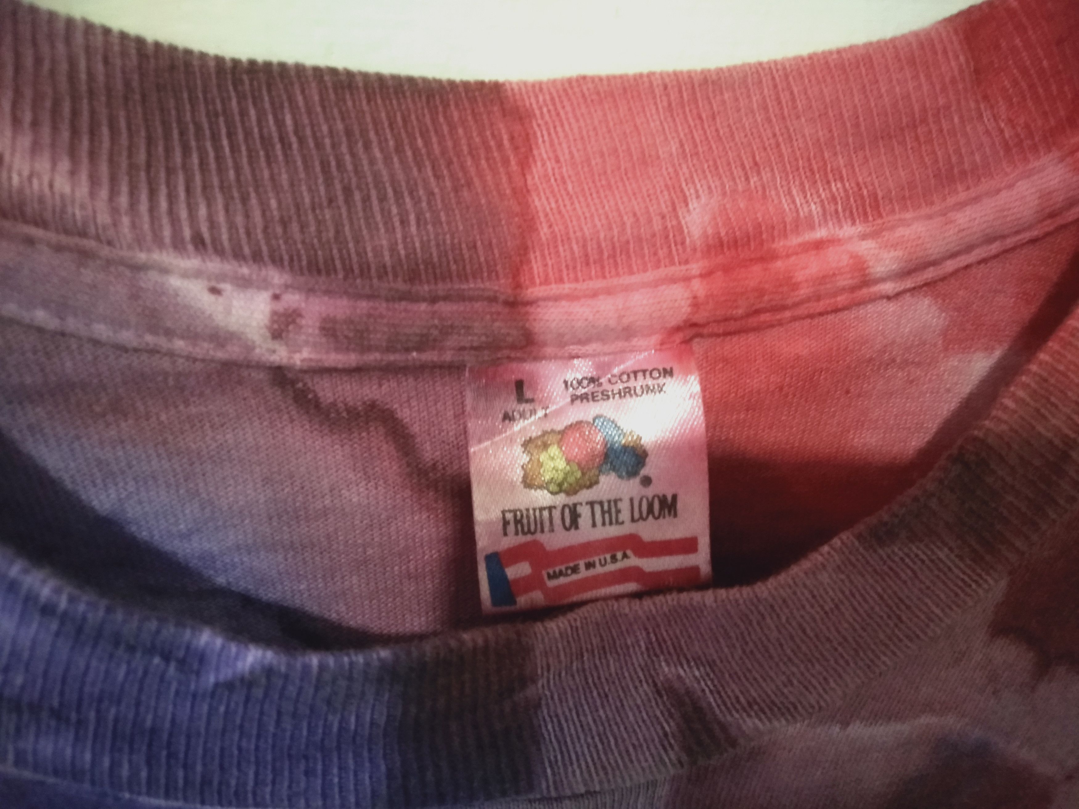 Fruit Of The Loom T-shirt tie die vintage fruit of the loom Size US L / EU 52-54 / 3 - 4 Thumbnail