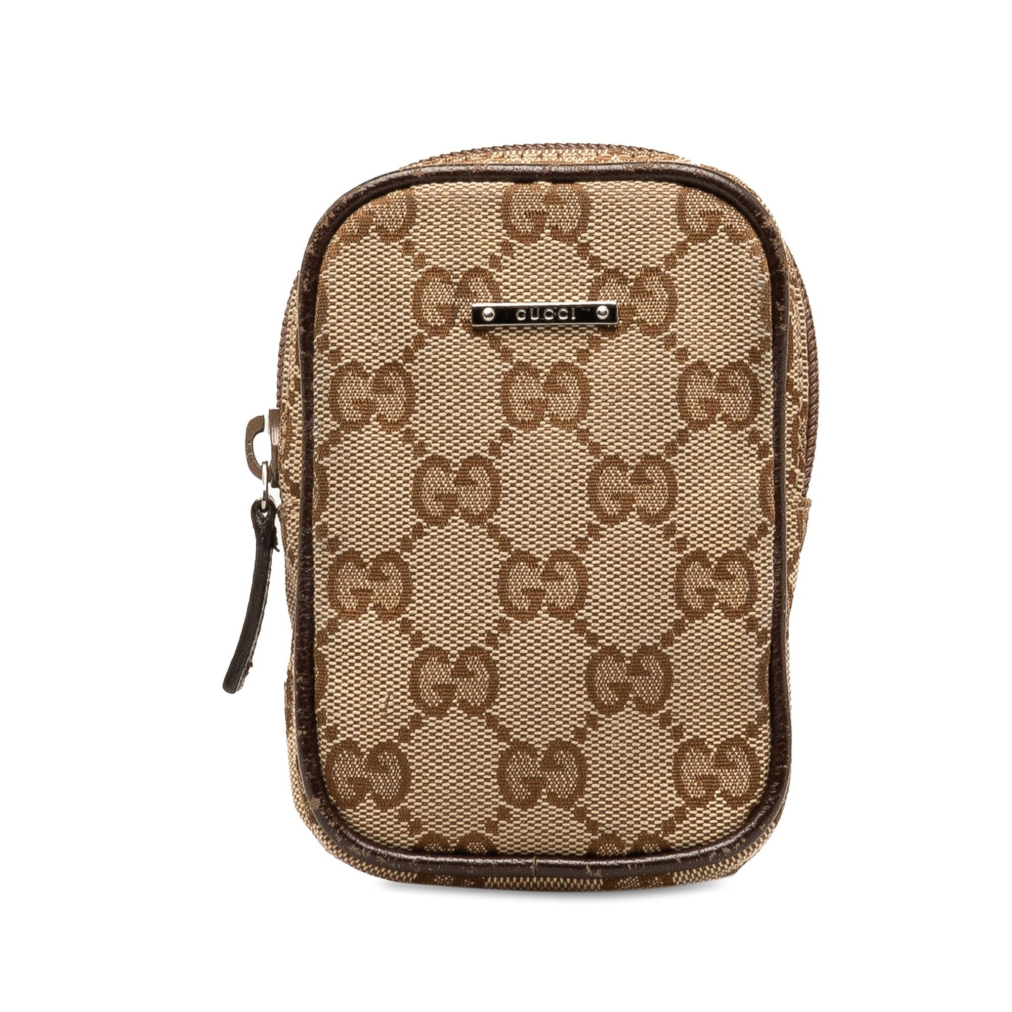 image of Gucci GG Canvas Cigarette Case Other Slg in Brown, Women's
