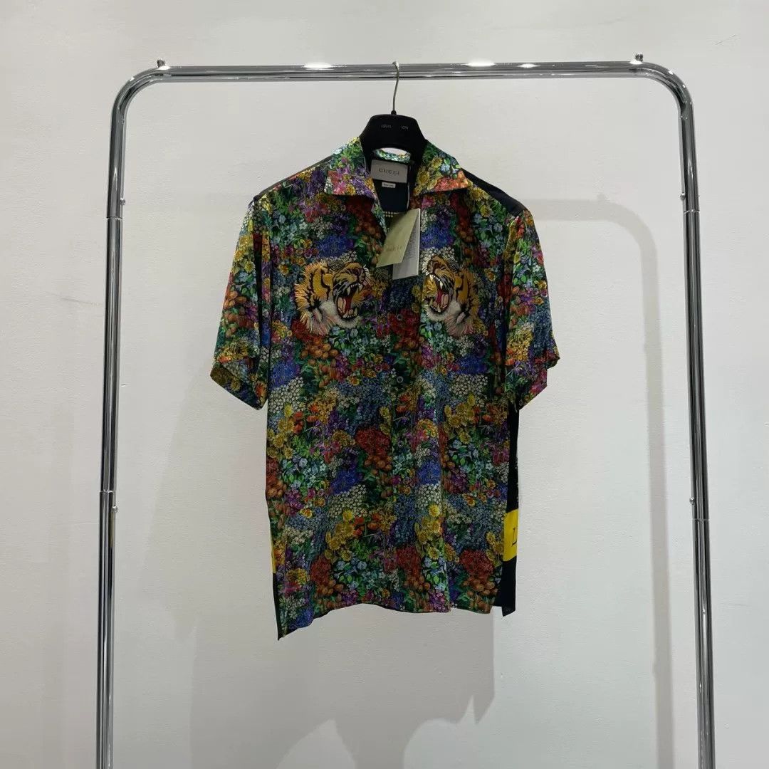 Gucci Gucci Embroidered Tiger Head Floral Tee Size US M / EU 48-50 / 2 - 1 Thumbnail
