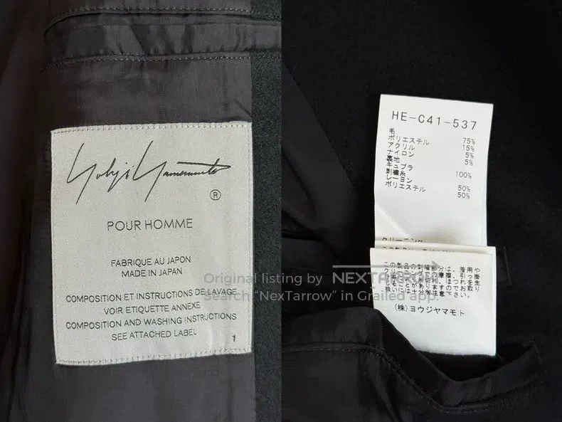 Yohji Yamamoto Yohji Yamamoto Full-Back Embroidered Long Coat Size US S / EU 44-46 / 1 - 9 Thumbnail