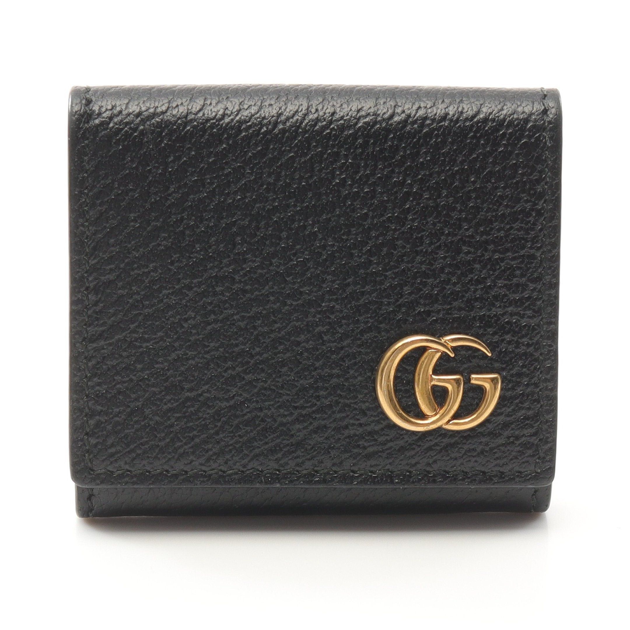 Gucci GG Marmont Coin Purse Leather Black, Women's