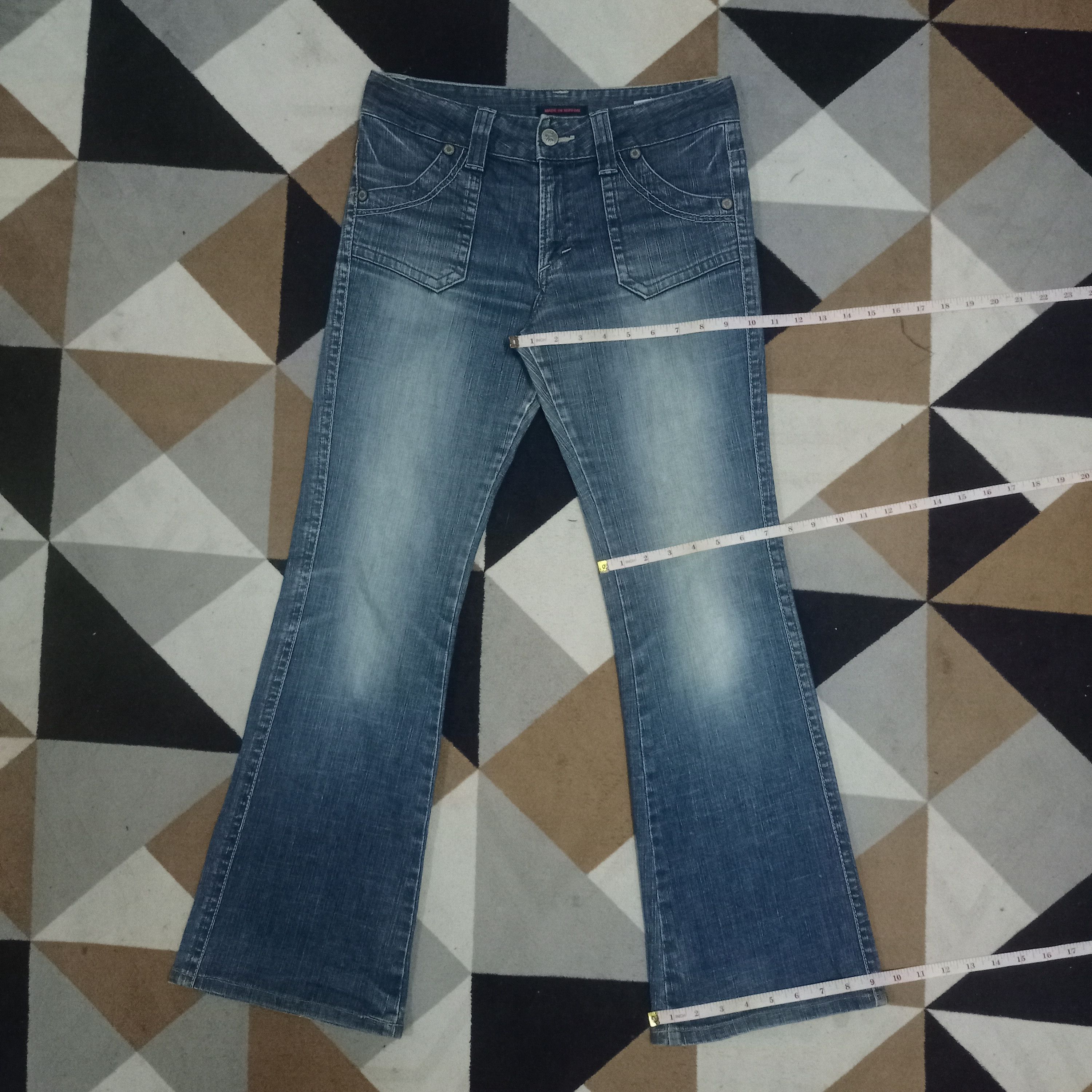 Japanese Brand Vintage Japanese Blue Way Fatigue Style Flare Jeans 30x29 Size US 30 / EU 46 - 11 Thumbnail