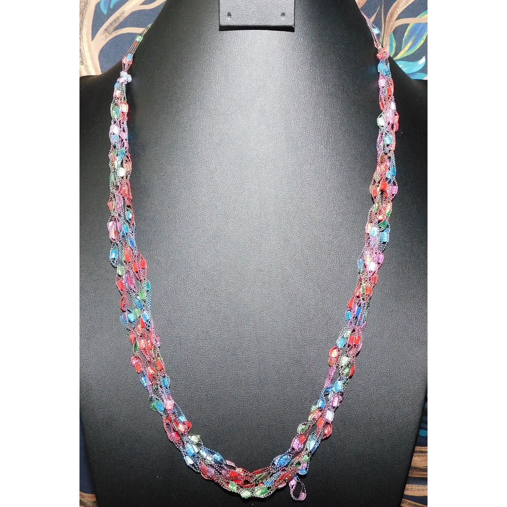 Other Artsy Rainbow Ladder Trellis Yarn Necklace Size ONE SIZE - 1 Thumbnail