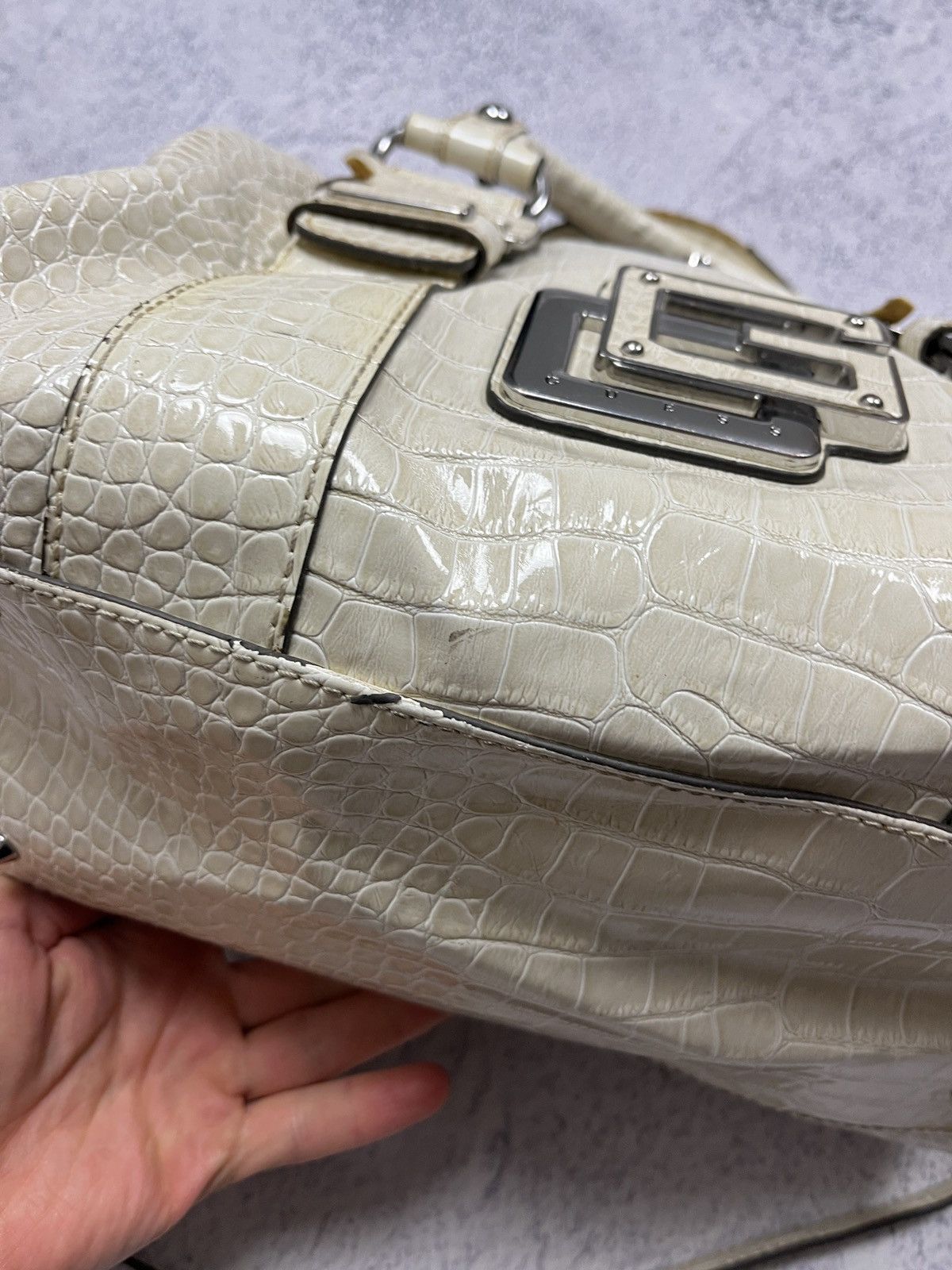 Guess Guess Vintage Buckle Logo Shoulder Bag 00’s Y2k Avant Garde Size ONE SIZE - 8 Thumbnail