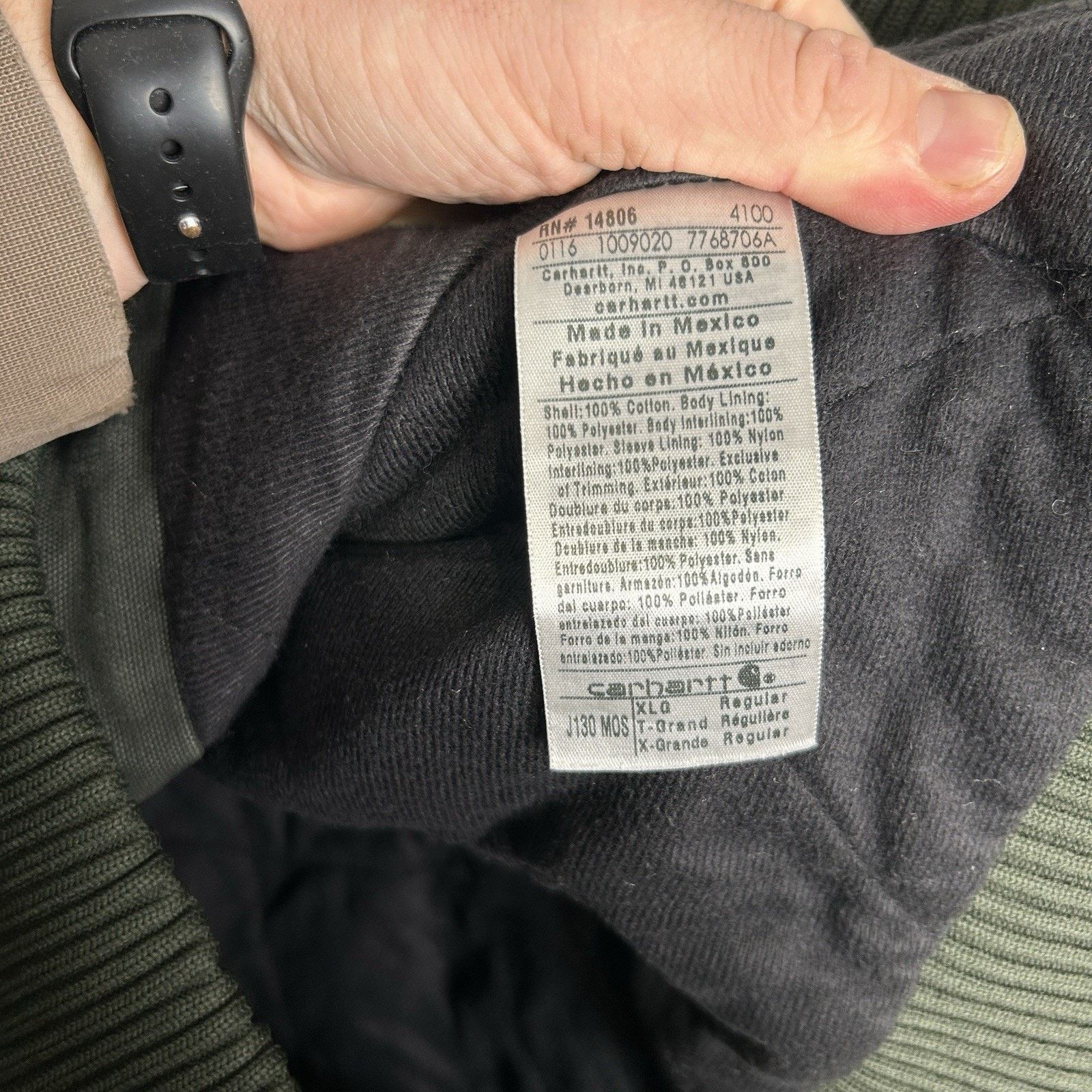 Carhartt Vintage Carhartt Quilted Active Jacket “Moss Green” J130 Size US XXL / EU 58 / 5 - 9 Thumbnail