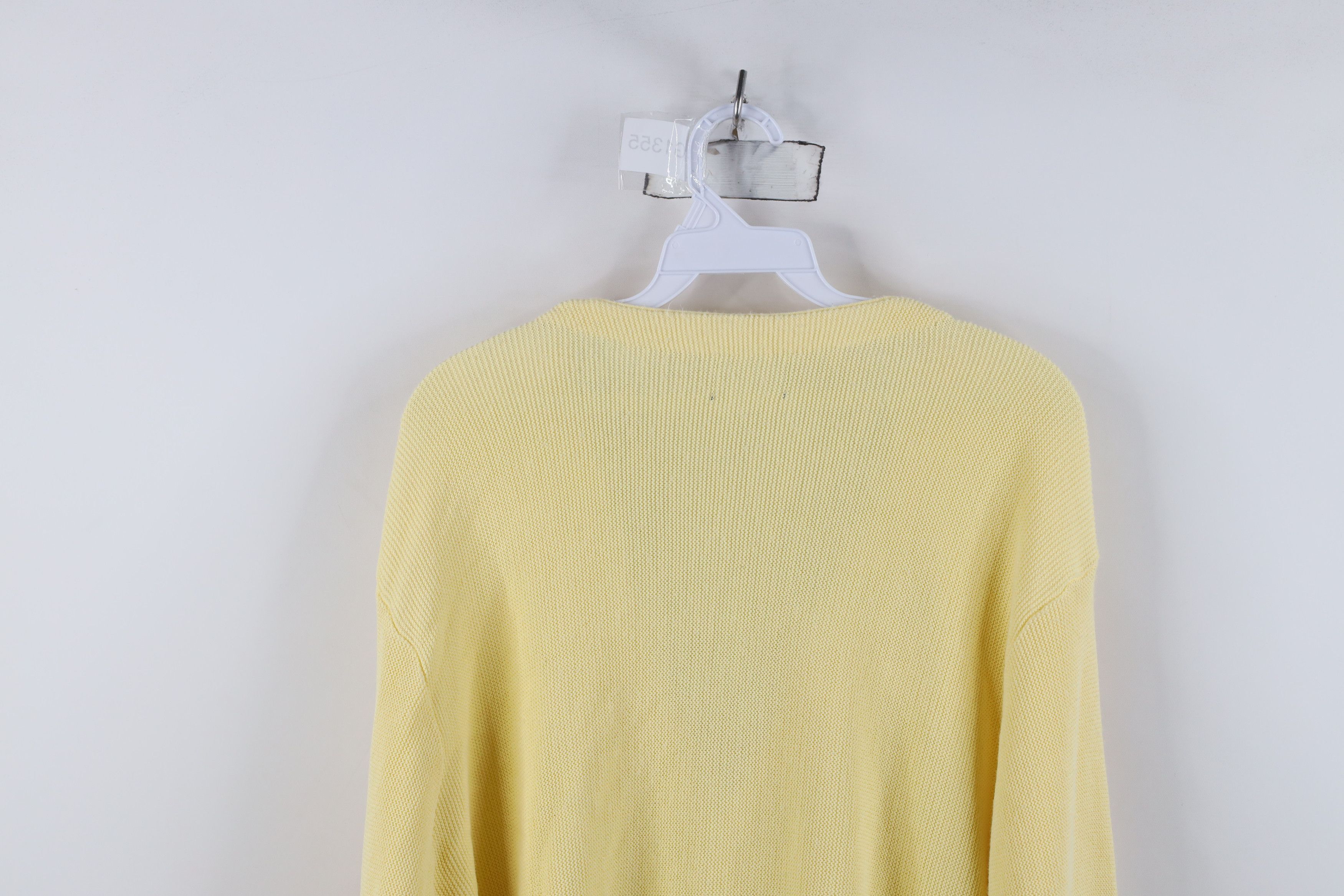 Vintage Vintage 70s Streetwear Knit Cardigan Sweater Yellow Acrylic Size US XL / EU 56 / 4 - 8 Thumbnail