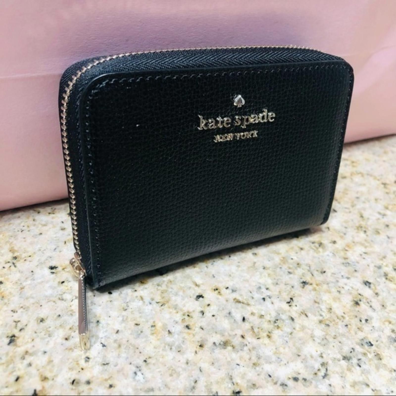 Designer Kate Spade Black Zip Around Wallet NWT Size ONE SIZE - 3 Thumbnail