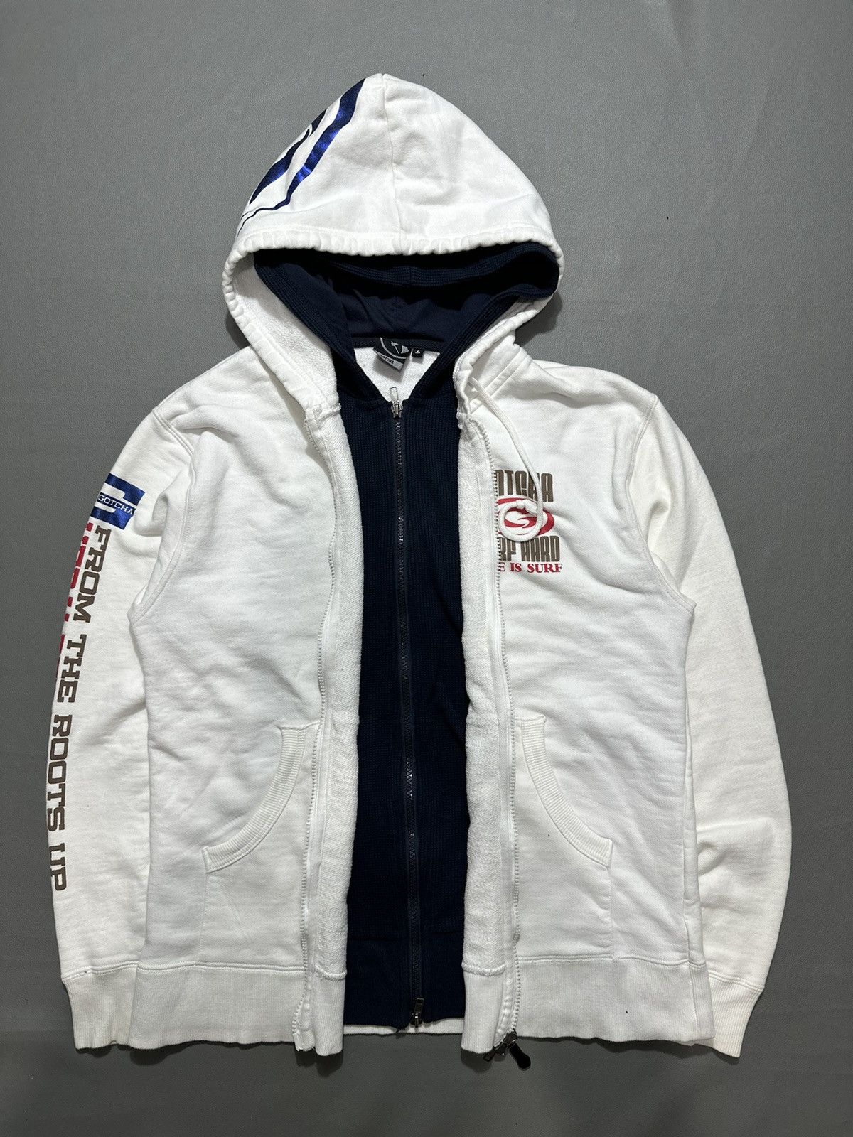 Beauty Beast GOTCHA DOUBLE LAYER THERMAL ZIP DOUBLE HOODIE SURFSTYLE POEM Size US M / EU 48-50 / 2 - 1 Thumbnail