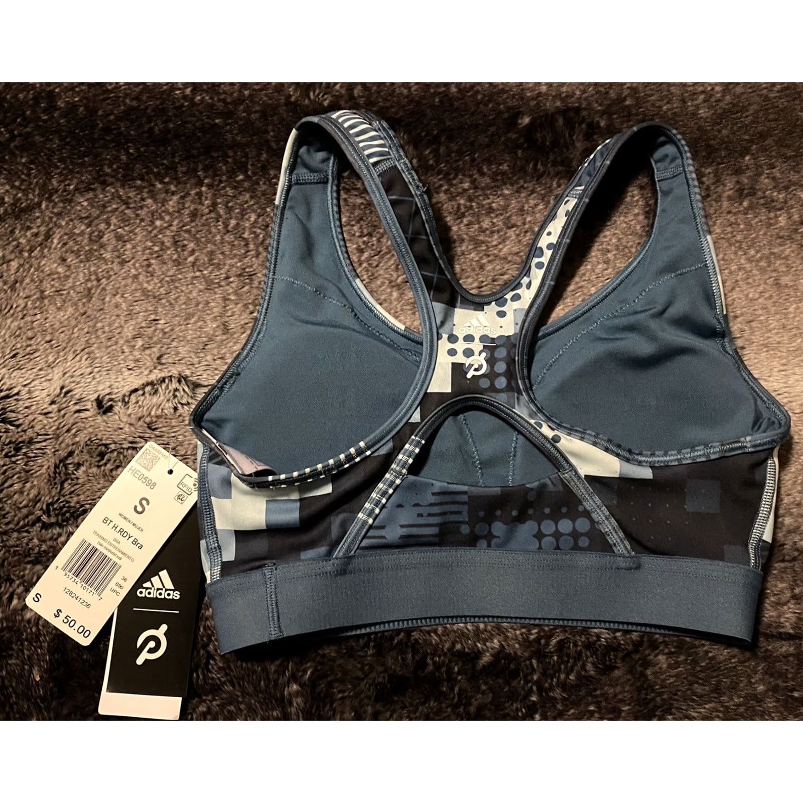 Adidas Adidas Peloton Training Bra Womens Size S Multicolor Medium Support Wireless Sports Bra Size ONE SIZE - 4 Thumbnail