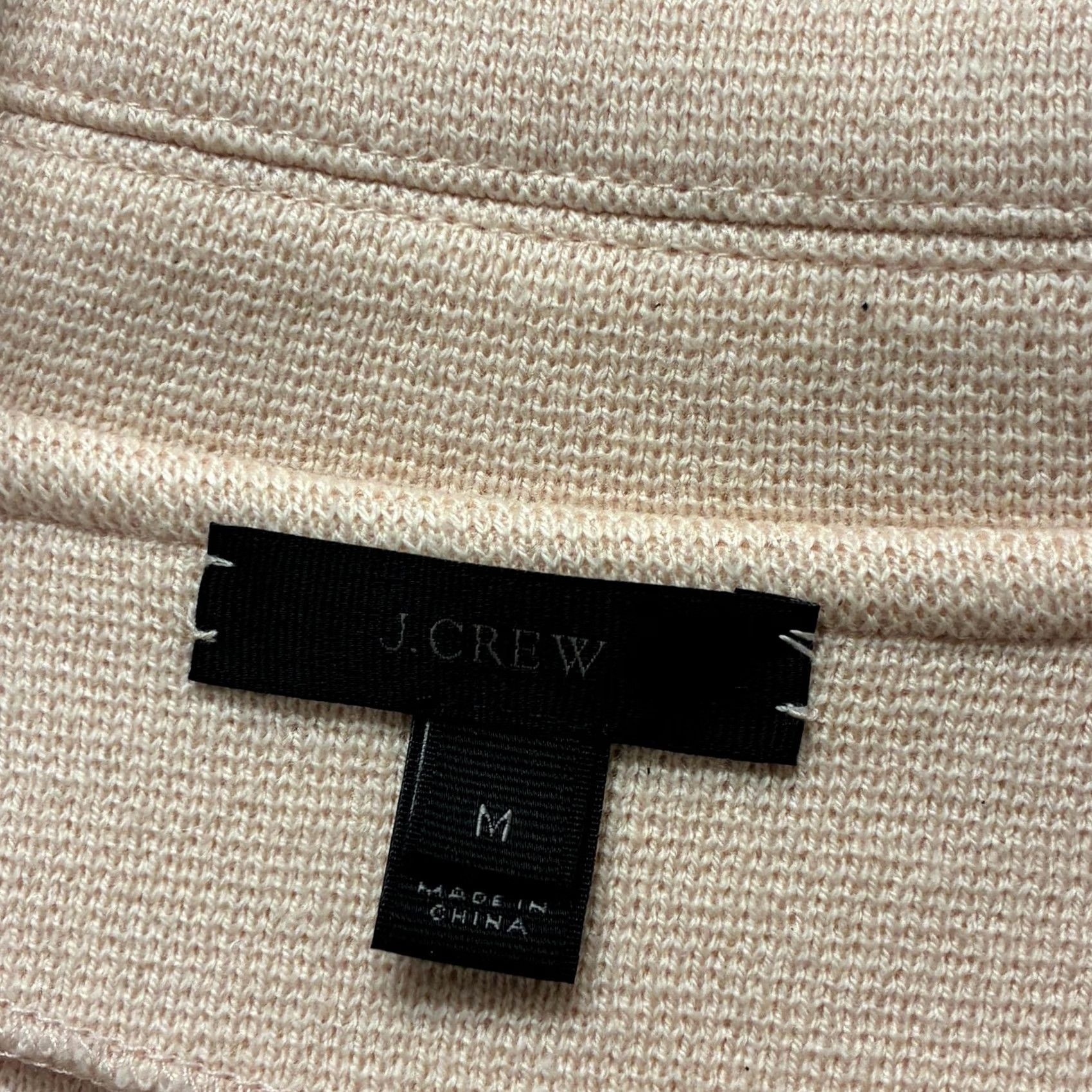 J.Crew J. Crew Cardigan Sweater Womens Medium Pink Collared Open Front Pockets Knit Size M / US 6-8 / IT 42-44 - 4 Thumbnail