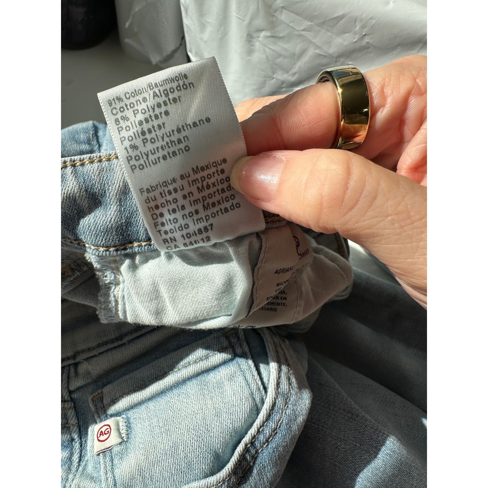 AG Adriano Goldschmied AG Faye Jeans Light Wash Women US 32 Cigarette Size 32" / US 10 / IT 46 - 9 Thumbnail