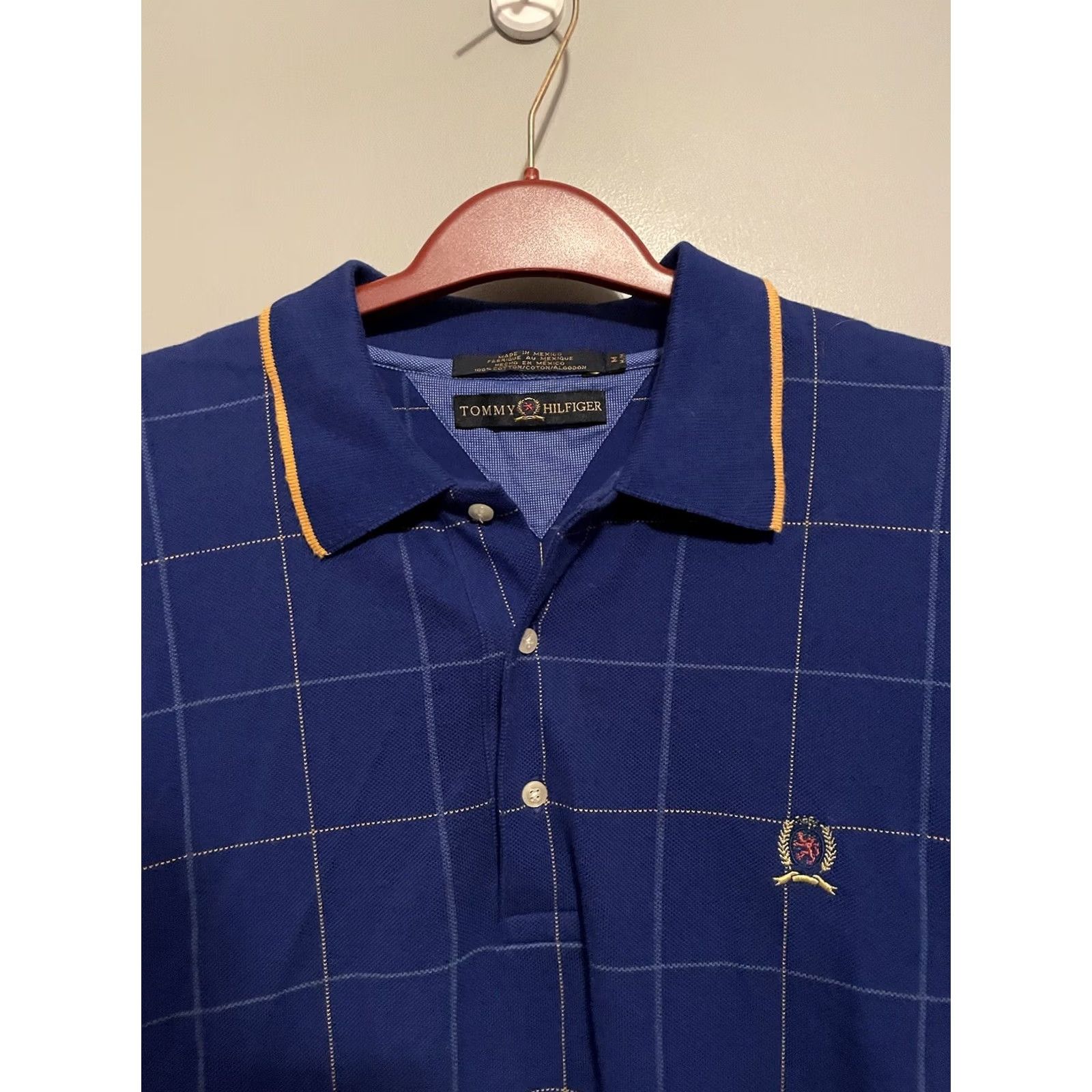 Tommy Hilfiger VINTAGE Tommy Hilfiger Polo Shirt Men’s M Regular Short Sleeve Collared Geometric Blue 100% Cotton Golf Size US M / EU 48-50 / 2 - 2 Thumbnail
