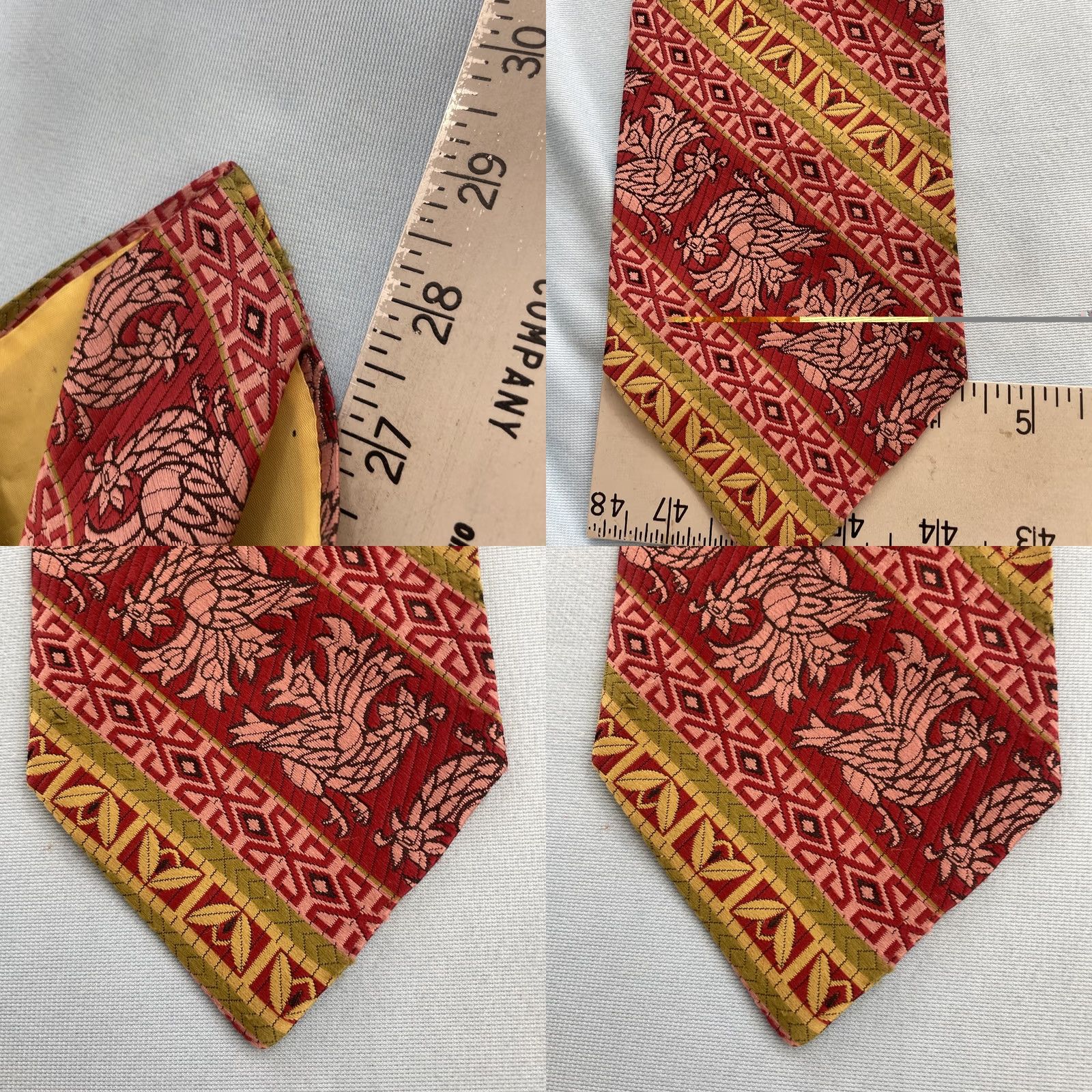 Vintage Vtg Wide Necktie 4.3x58" Kipper Tie Handmade Jacquard Rooster Rockabilly Woven Capsule Tie Size ONE SIZE - 8 Thumbnail