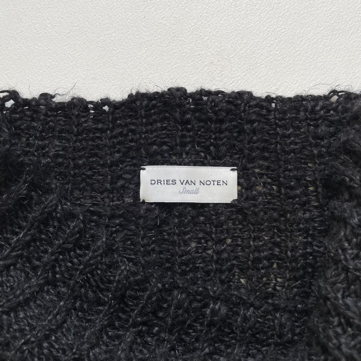 Dries Van Noten ‘Milla’ Black Cobweb Weave Sweater Size US M / EU 48-50 / 2 - 6 Thumbnail