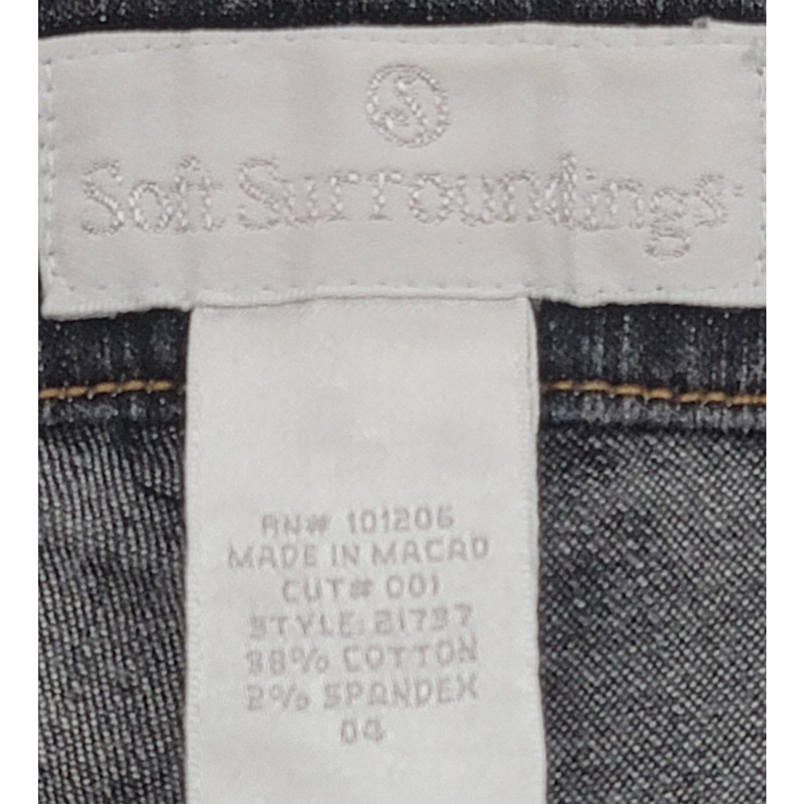 Other Soft Surroundings Black Stone Washed Denim Jeans 4 Boot Cut Size 27" / US 4 / IT 40 - 3 Thumbnail