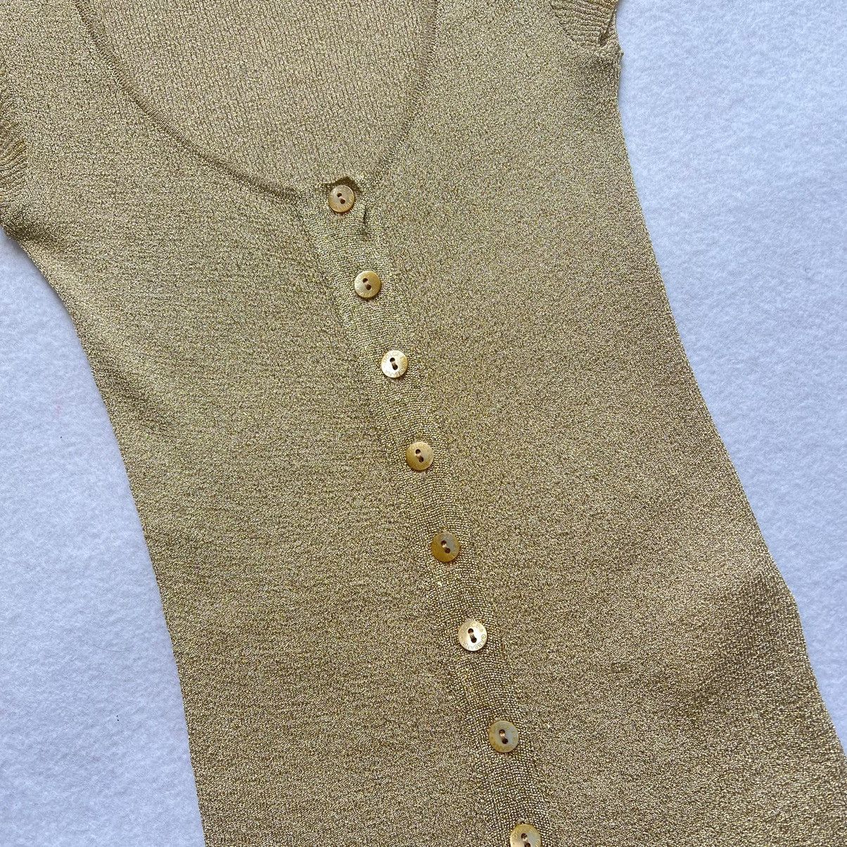 Dolce & Gabbana Dolce & Gabbana Gold Blink Top Size M / US 6-8 / IT 42-44 - 3 Thumbnail