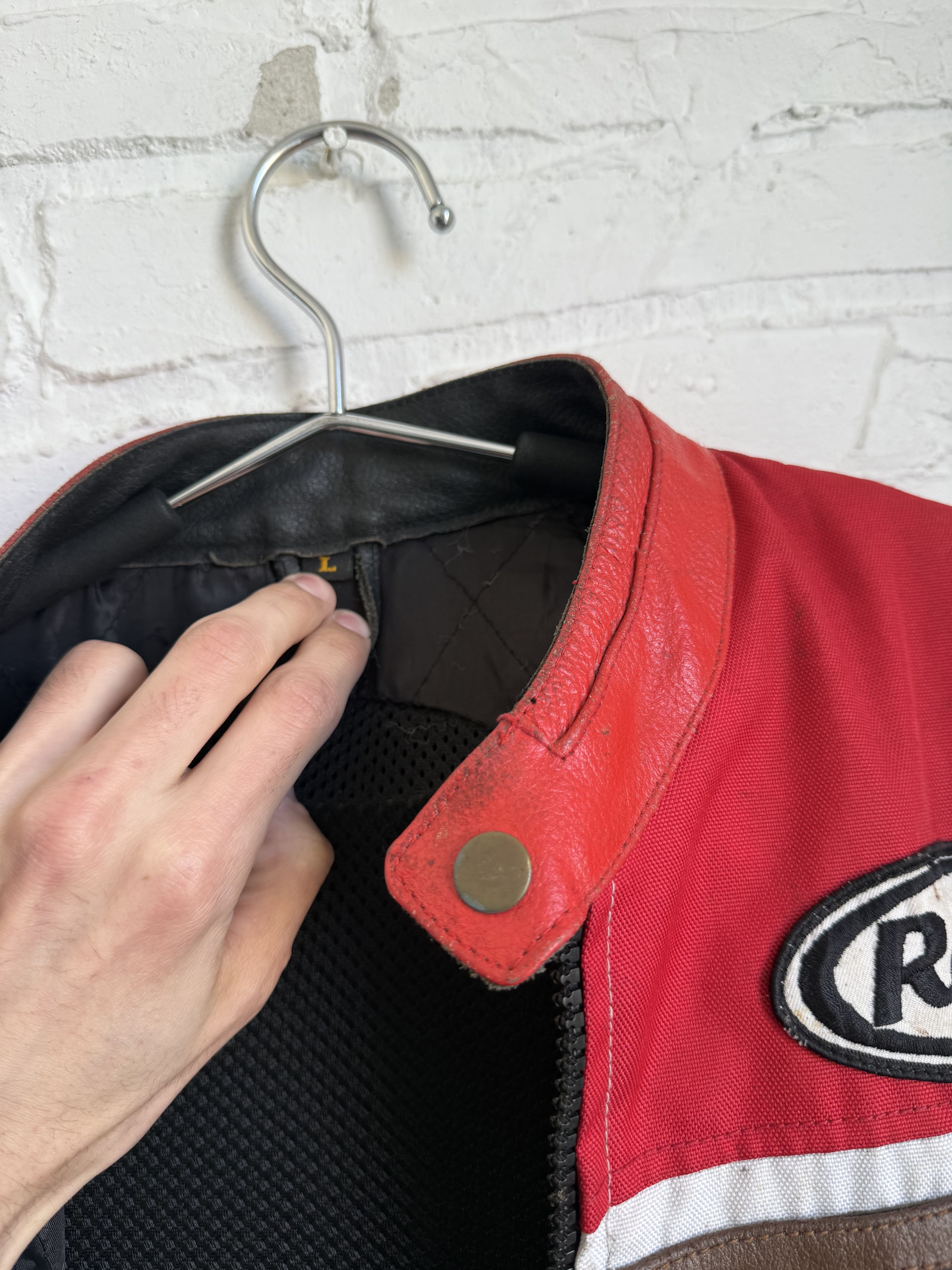 Vintage Vintage Lucky Strike Racing Jacket Moto Biker Leather Size US L / EU 52-54 / 3 - 8 Thumbnail