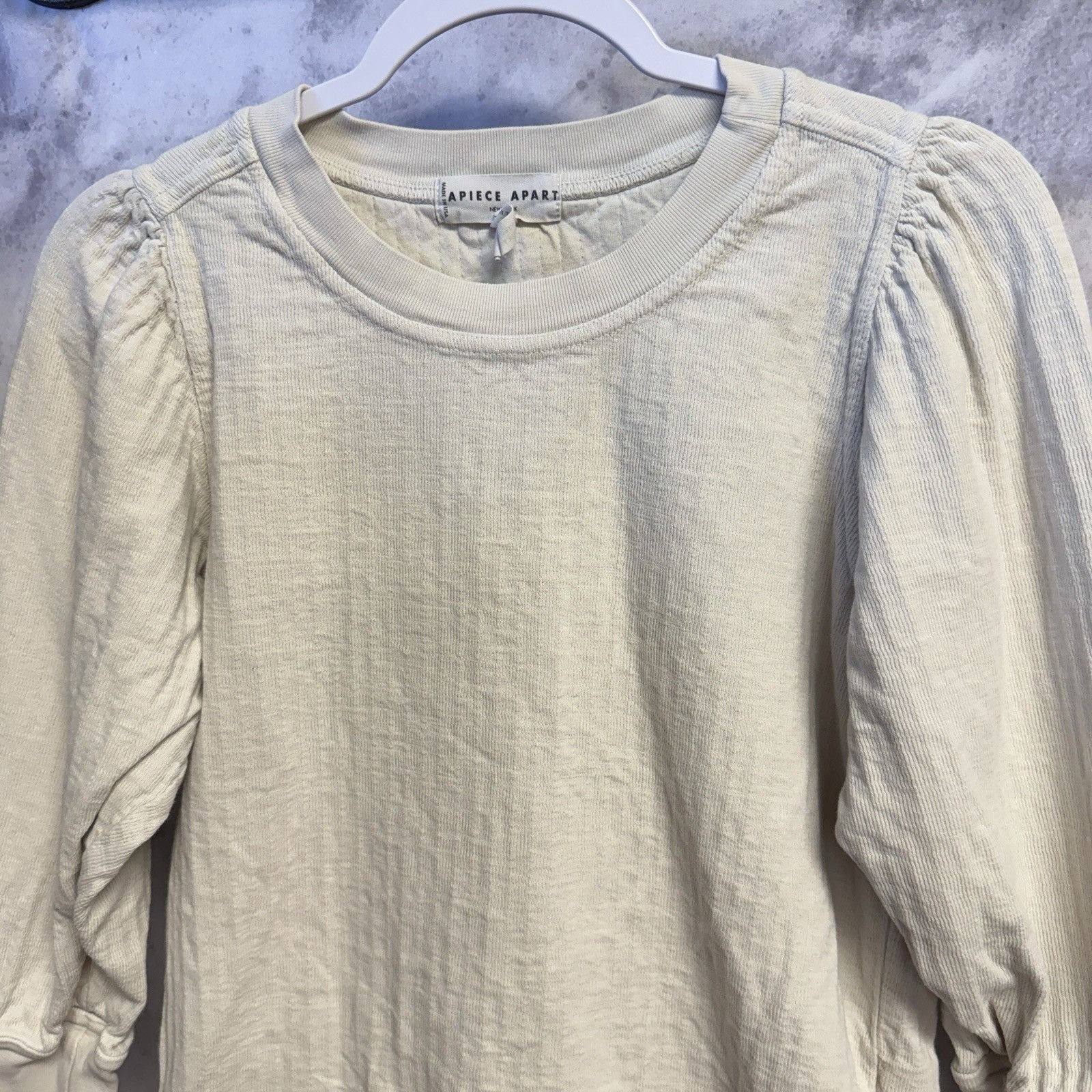 Apiece Apart Apiece Apart Sweatshirt Women’s Size Small Off White Color P Size S / US 4 / IT 40 - 3 Thumbnail