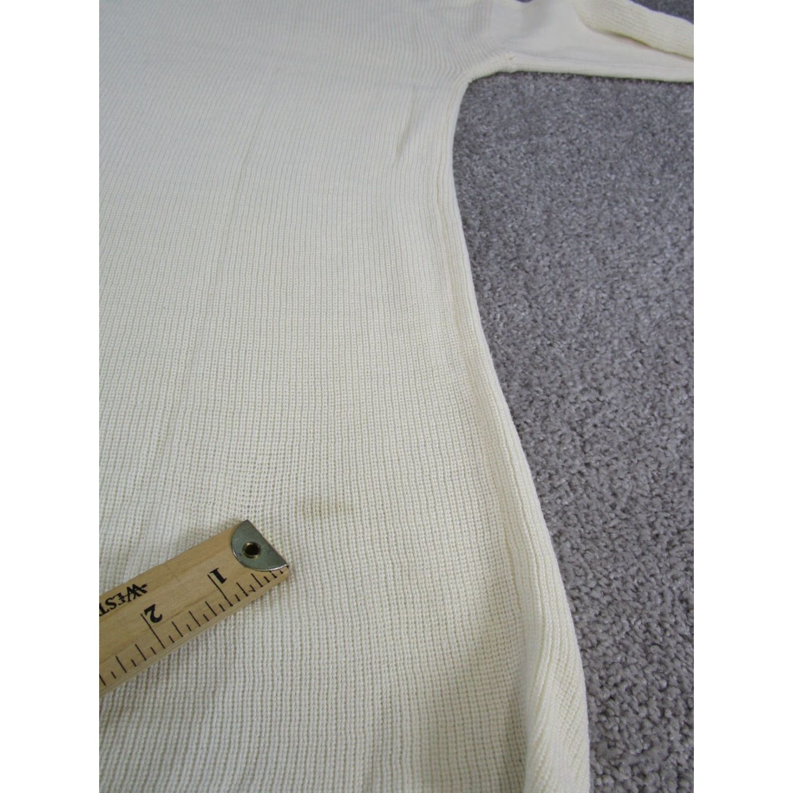Zara VINTAGE Zara Women's Sweater Pullover Knit Long Sleeve Casual Medium Ivory 90s Size M / US 6-8 / IT 42-44 - 8 Thumbnail