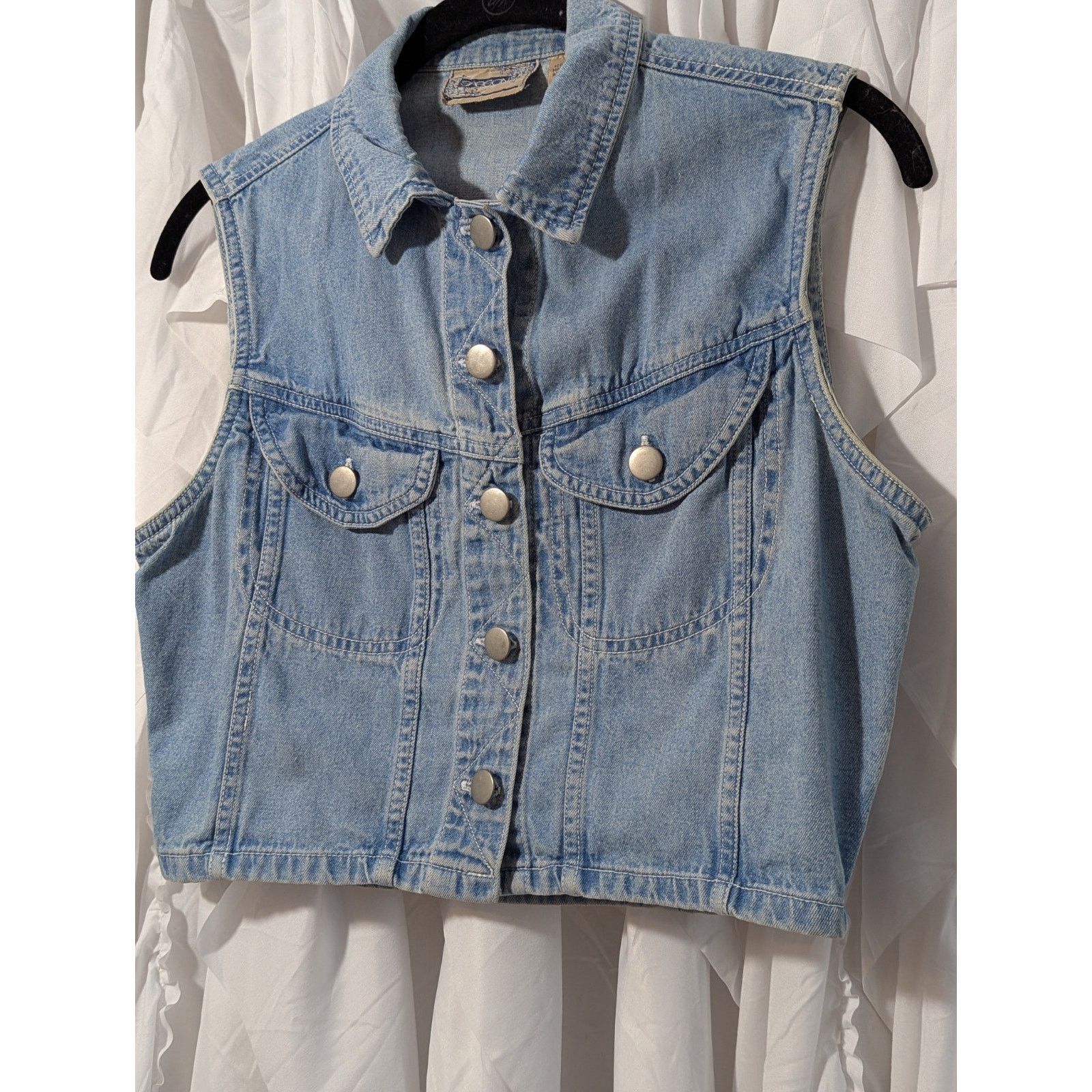 Other VTG 70s Sasson Denim Vest - Med - Retro Dark Wash Jean Vest Size M / US 6-8 / IT 42-44 - 8 Thumbnail