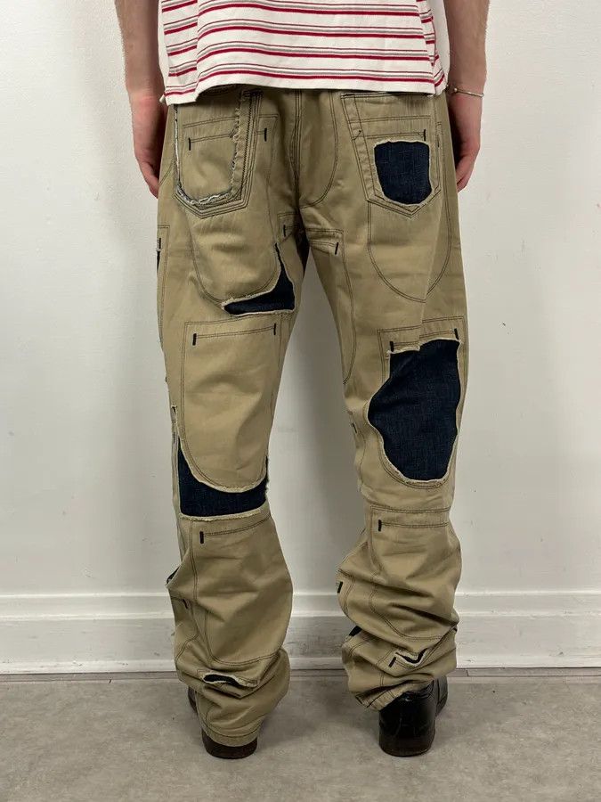 Marithe + Francois Girbaud 2000s Marithé + François Girbaud Beige Cargo Pants Size US 32 / EU 48 - 3 Thumbnail