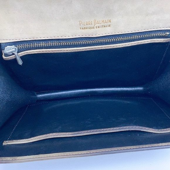 Pierre Balmain Vintage Pierre Balmain Nubuck Leather Handbag in Taupe Size ONE SIZE - 16 Thumbnail